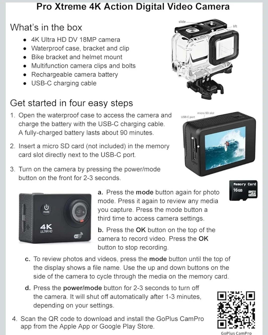 ❤️ APEXCAM 4K Action Camera - Waterproof with Mounts - photo 5