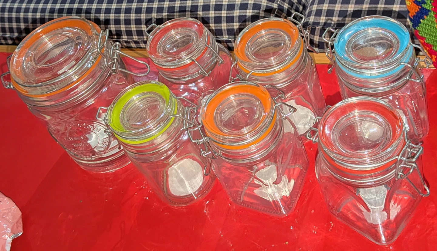 Set of 7 Glass Jars with Airtight Lids - photo 2