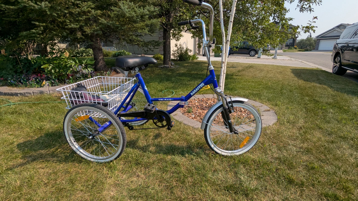 Mantis Tri-Rad Blue Tricycle with Basket