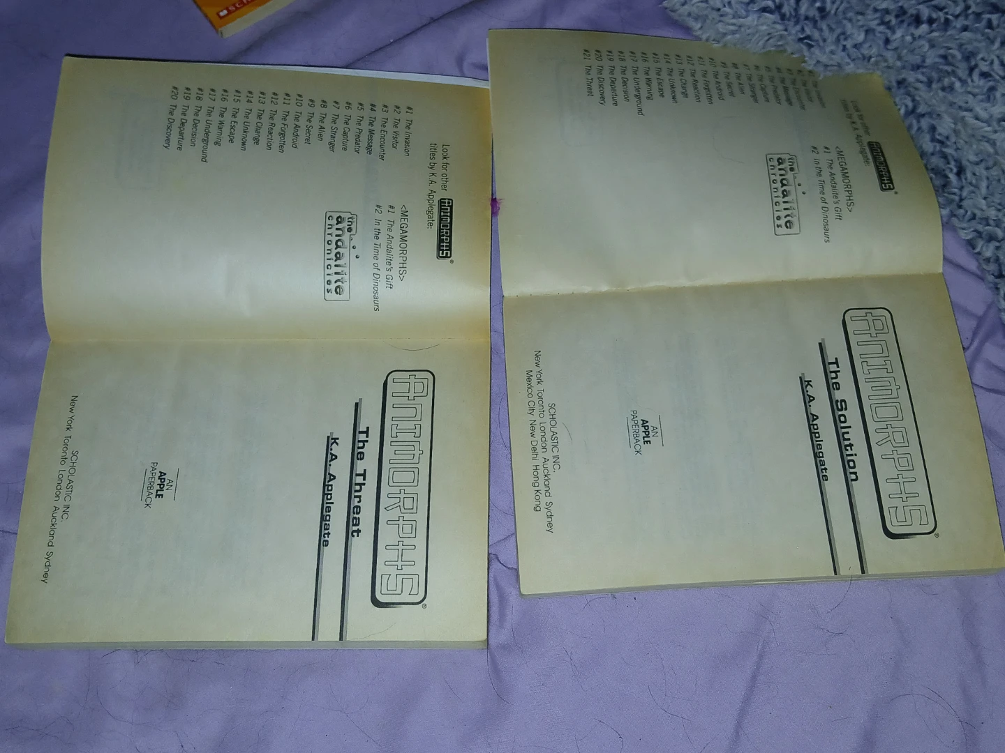 Animorphs Books: The Solution & The Threat by K.A. Applegate - photo 2