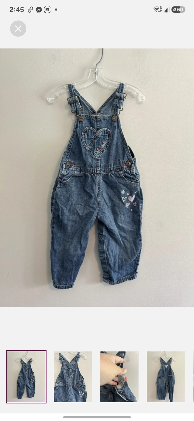 OshKosh B'gosh Denim Overalls - 18 Months