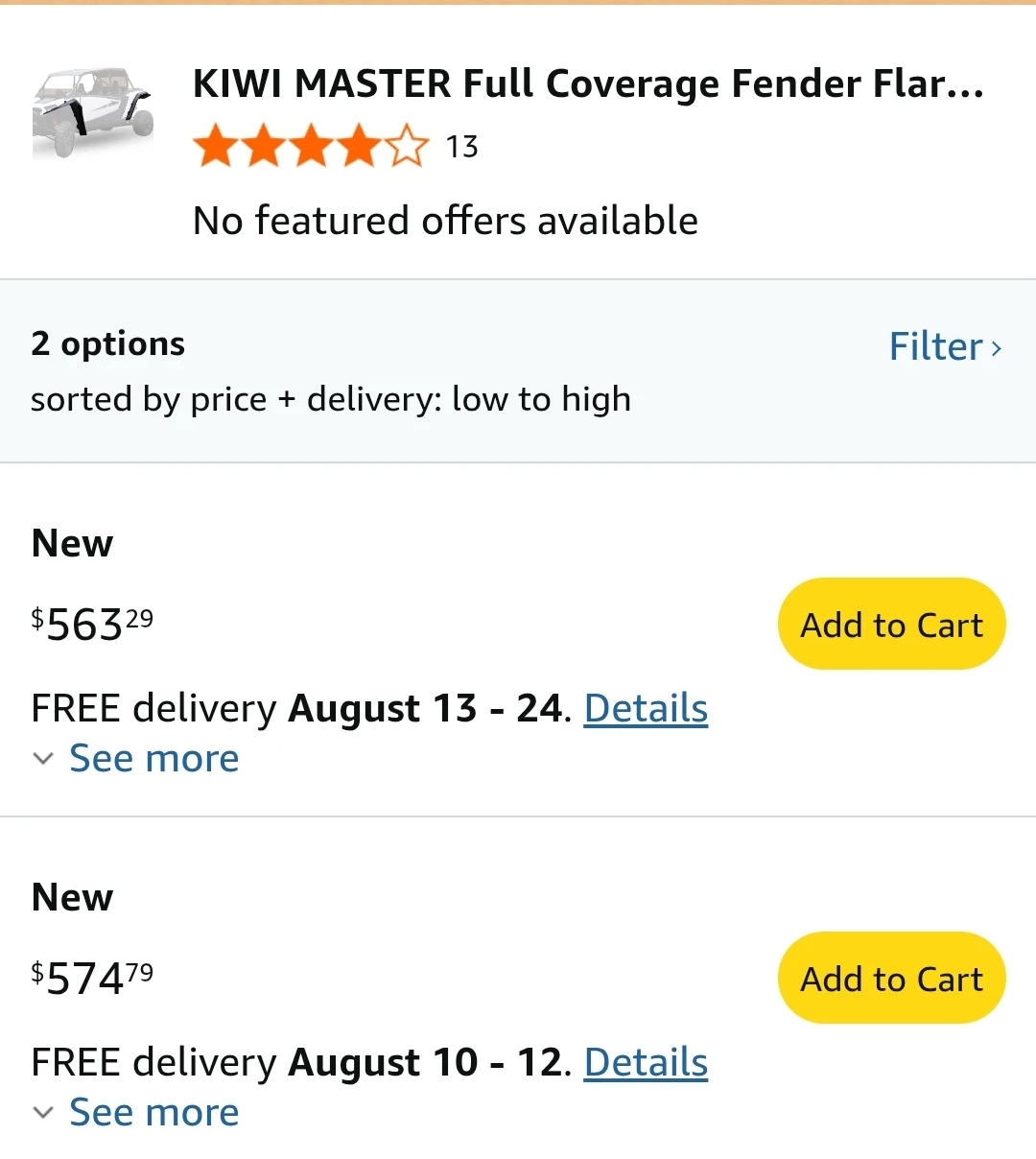 KIWI MASTER Full Coverage Fender Flares for Polaris RZR  2024-26 - photo 2