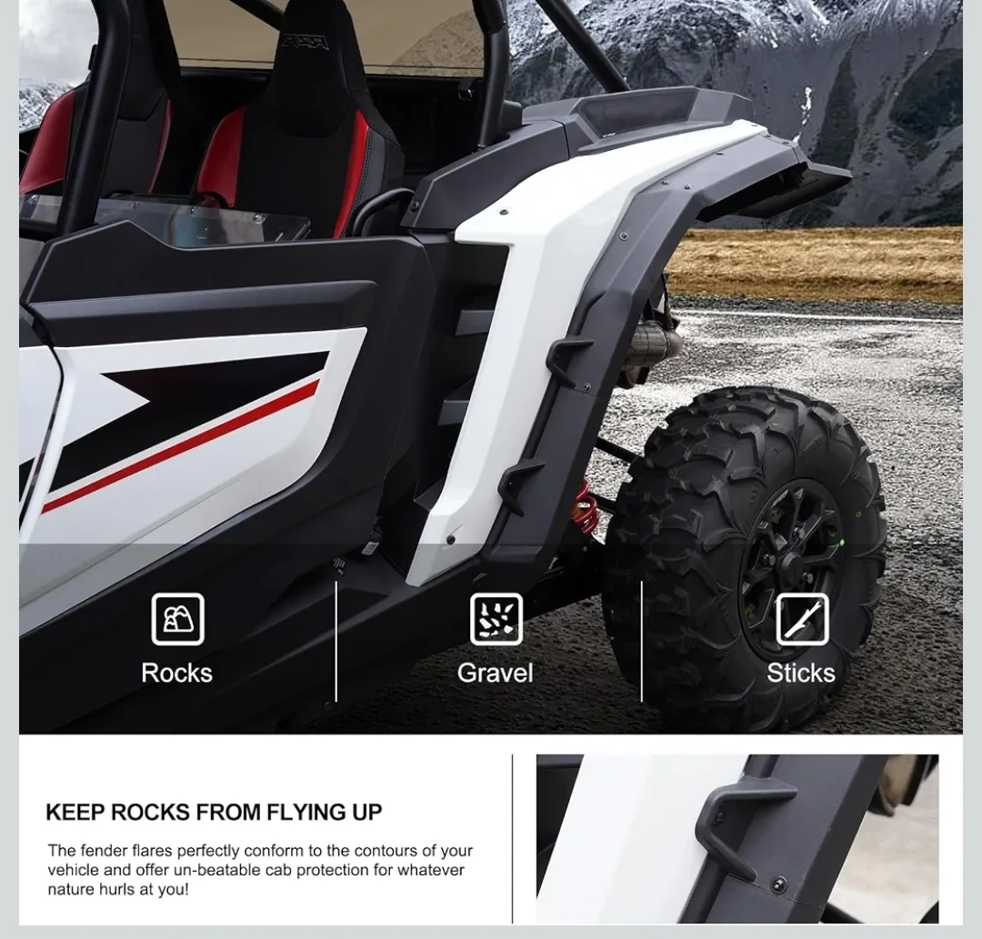 KIWI MASTER Full Coverage Fender Flares for Polaris RZR  2024-26 - photo 5