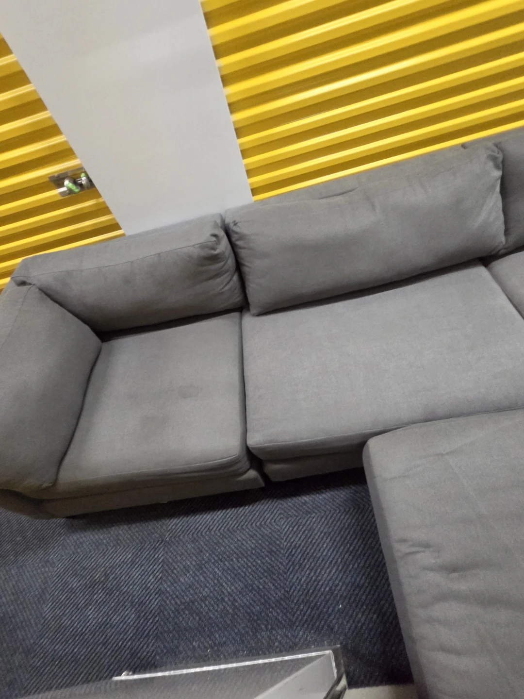 Gray Sectional Sofa with Ottoman - photo 3