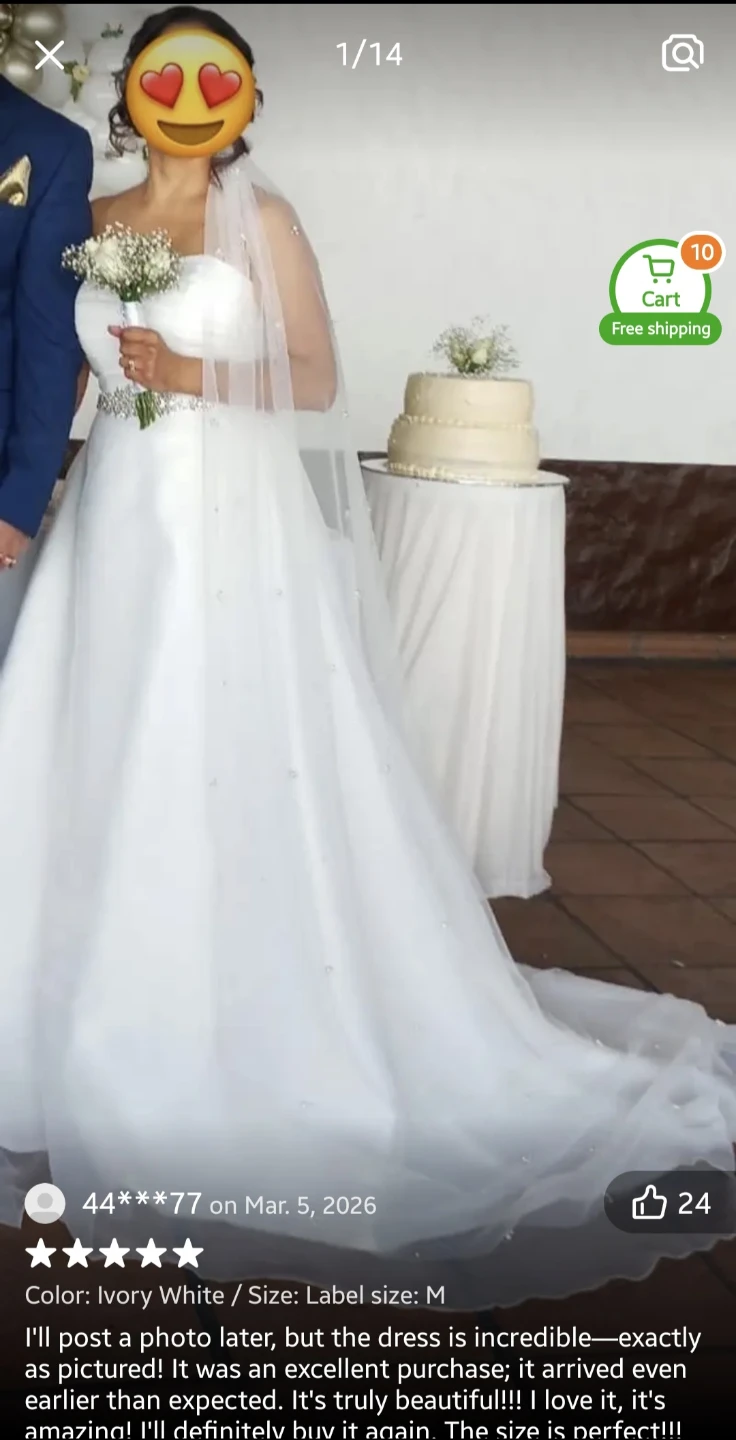 Strapless Wedding Dress - photo 2