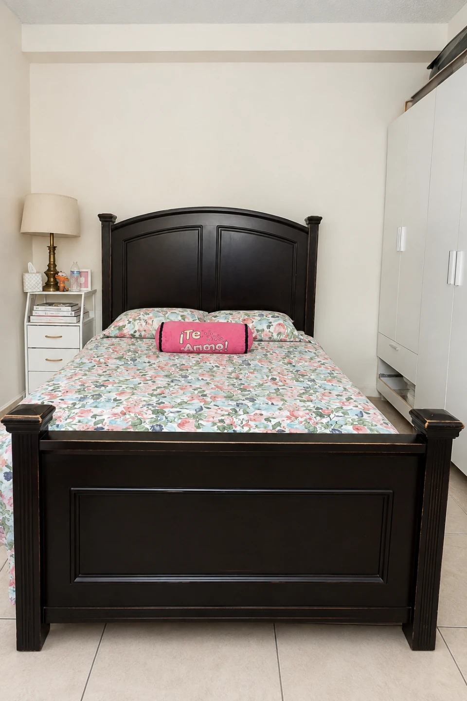 Queen Size Dark Wood Bed Frame