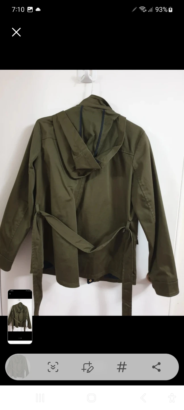 Tommy Hilfiger Green Hooded Utility Jacket with Belt - photo 2