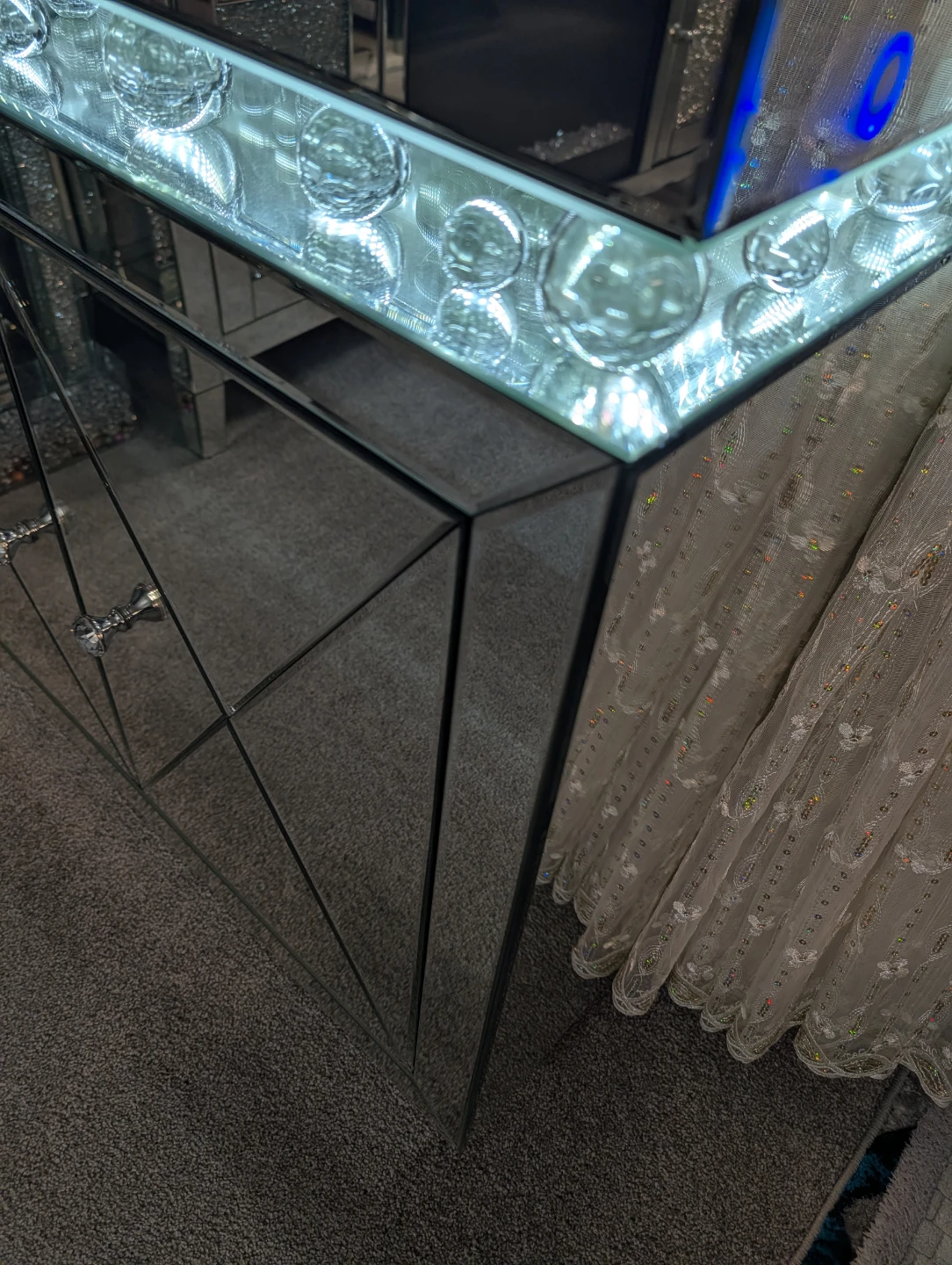 Mirrored Accent Cabinet with LED Lights - photo 2