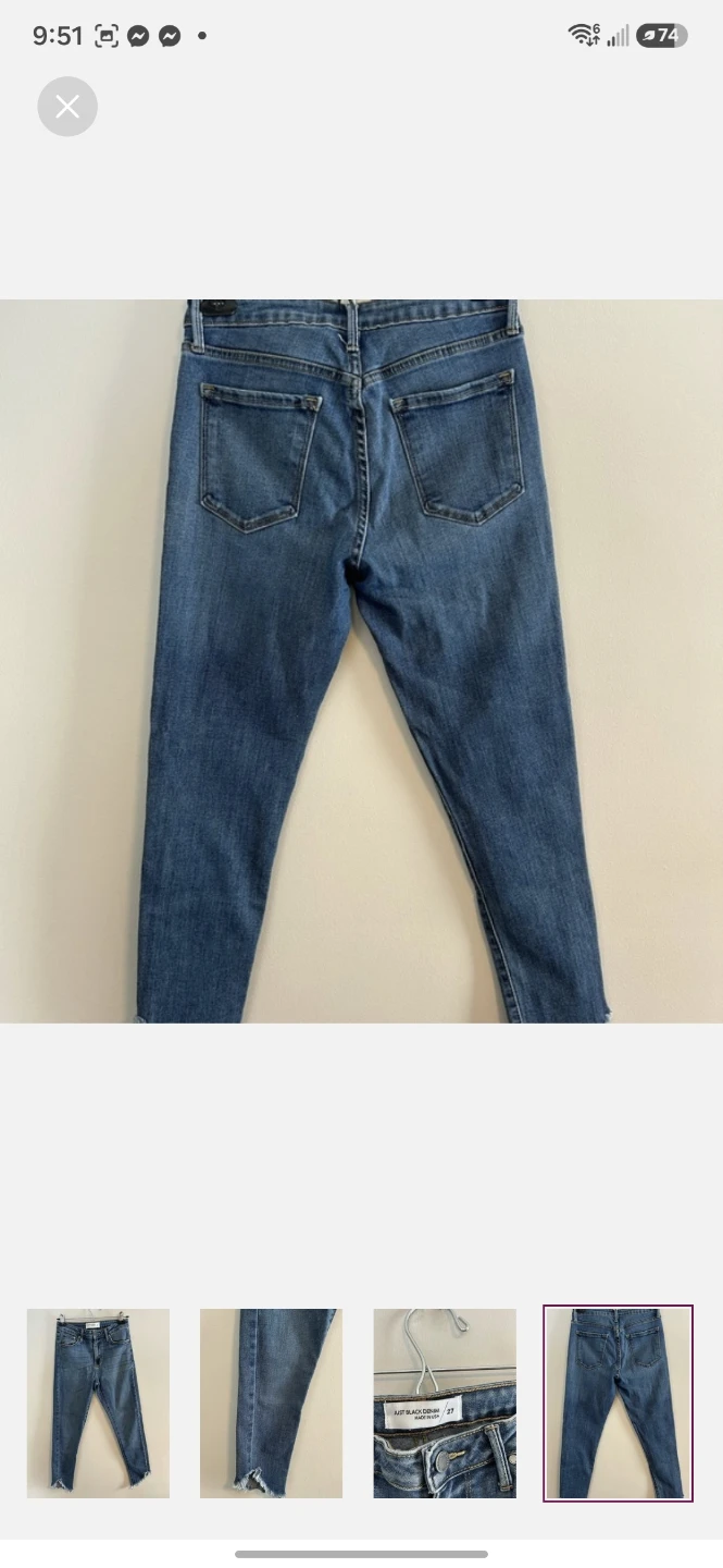 JUST BLACK DENIM Jeans Size 27 - photo 4