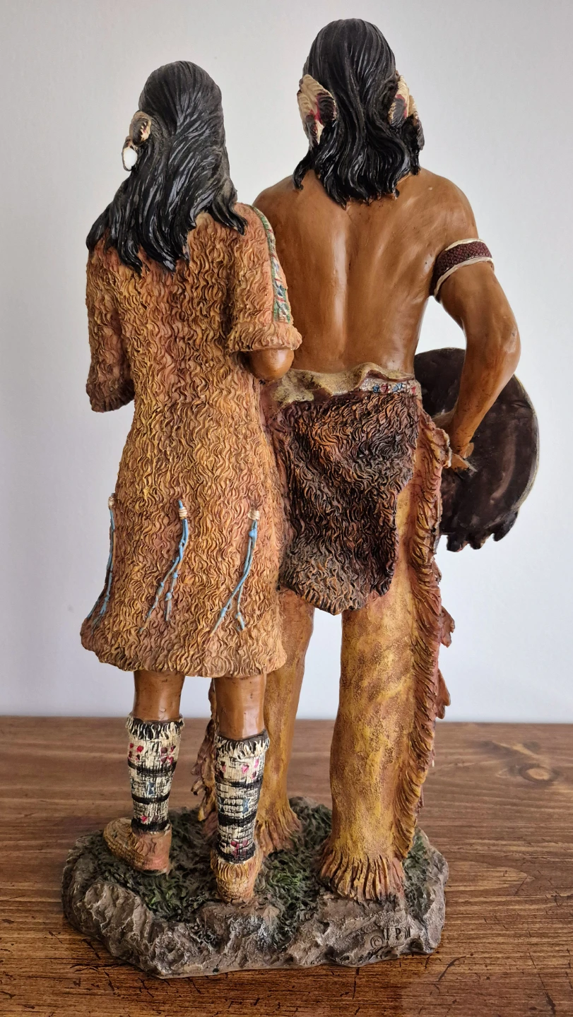 Antique Native American Couple Figurine - photo 2