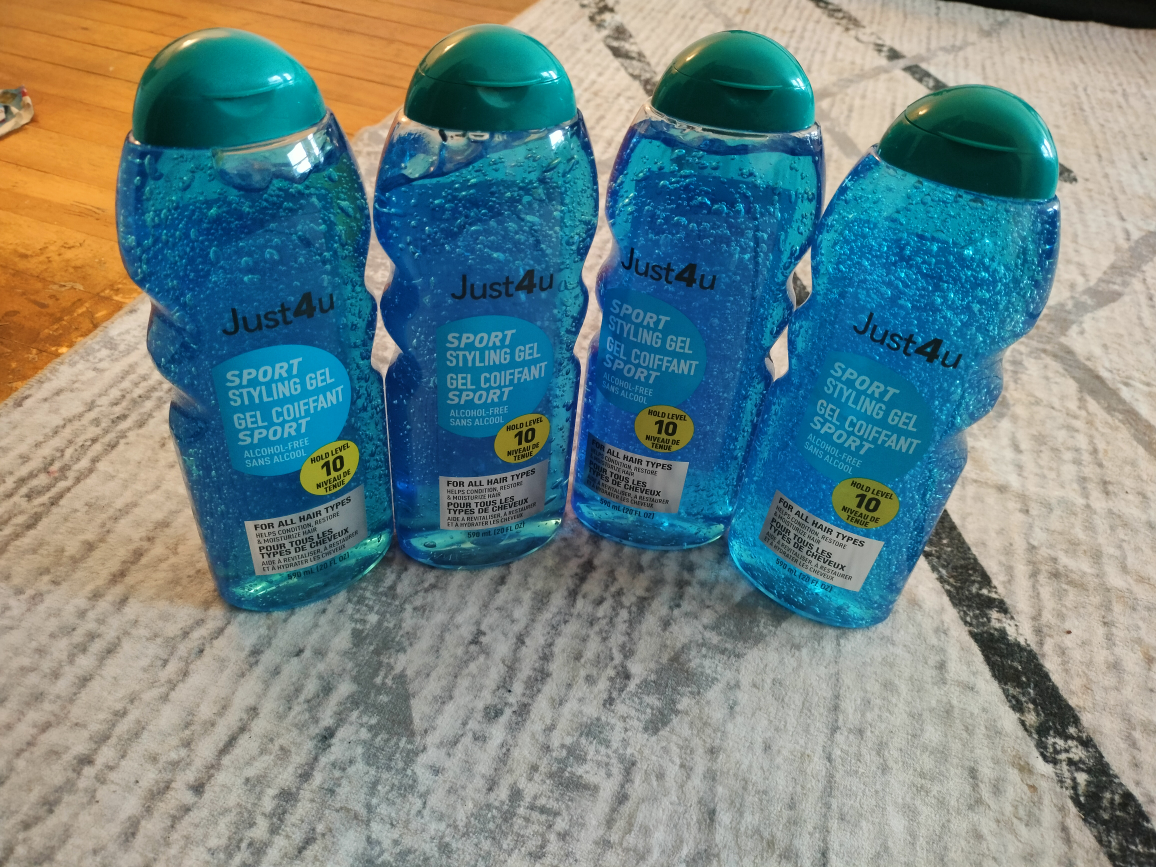 New 4-Pack Just4u Sport Styling Hair Gel