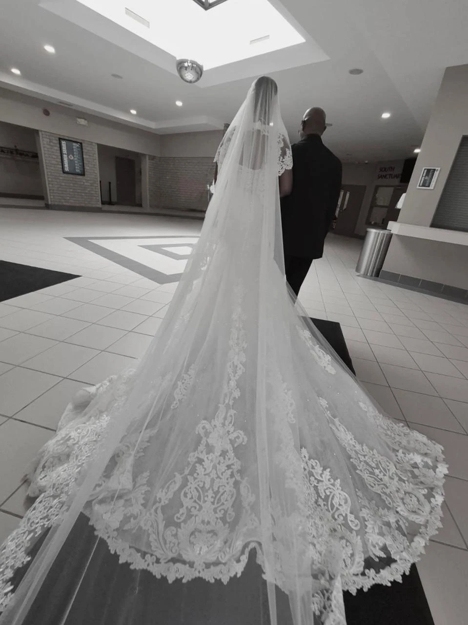 White Wedding Dress with Veil