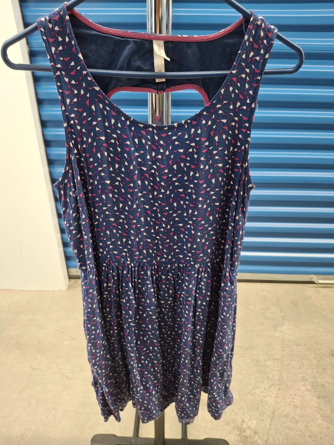Xhilaration Women's Print Dress - Blue/Pink - Size M