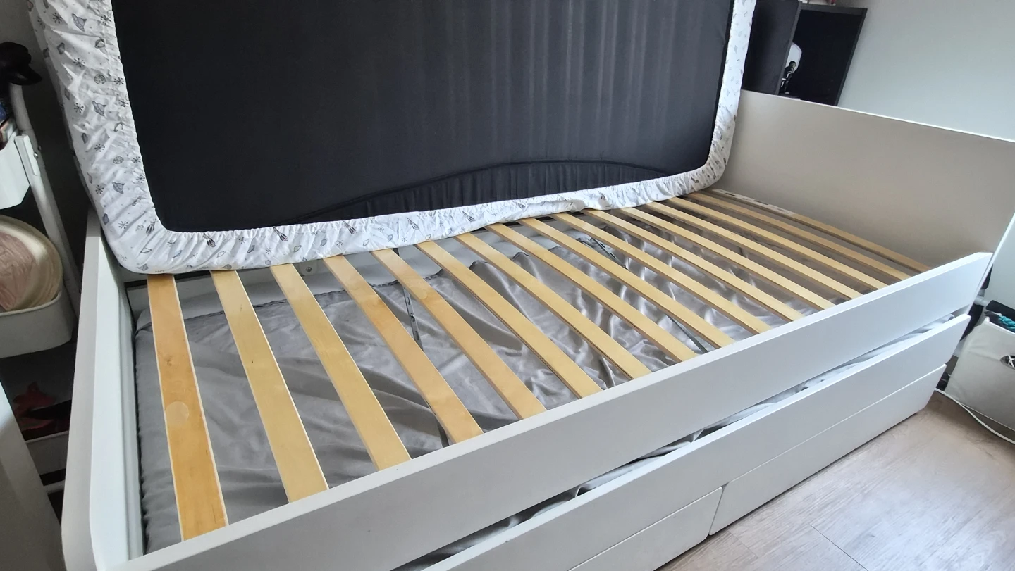 Ikea White Daybed with Storage Drawers