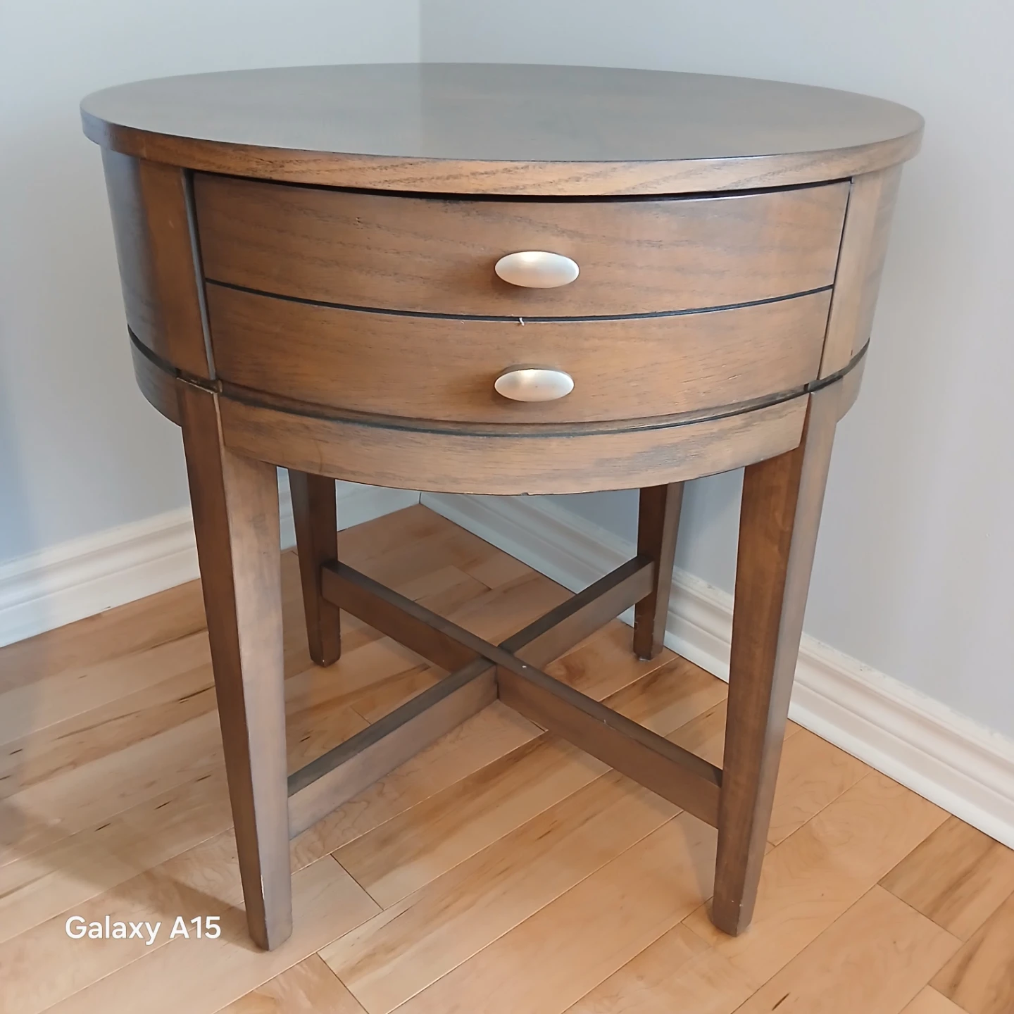 MOVING SALE - Round End Table with Drawer