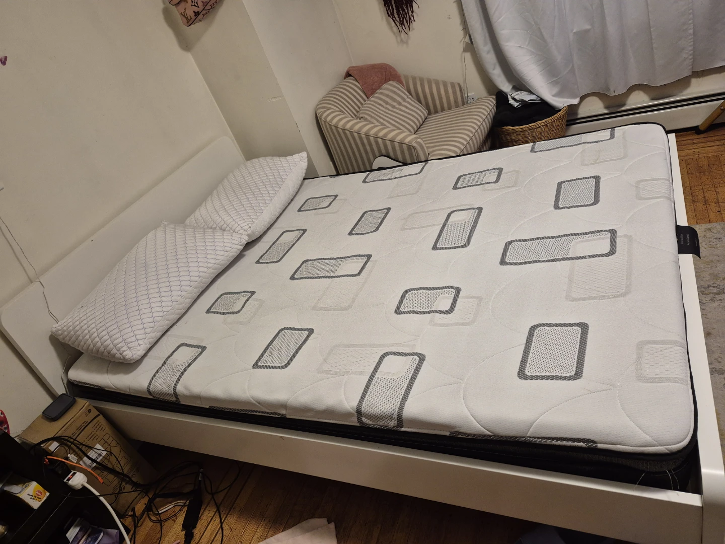 Full/Double Bed Frame + Mattress – $250 - photo 2