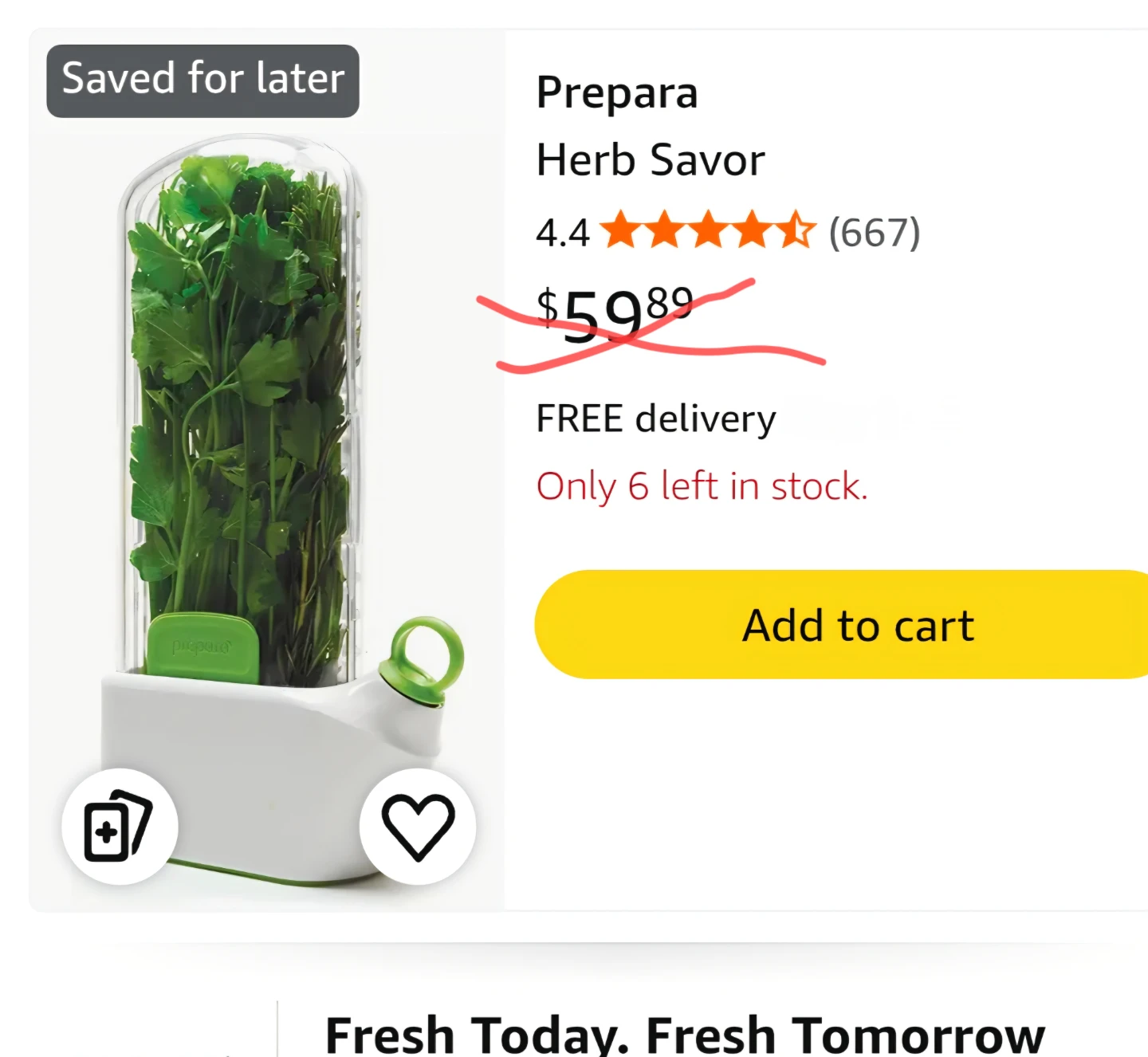 NIB! HERB SAVOR  Fresh Herb Keeper