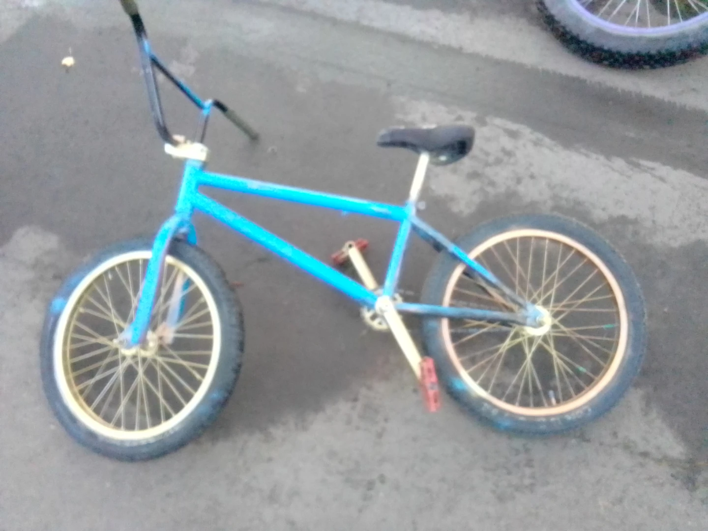 BMX Bike golden/blue