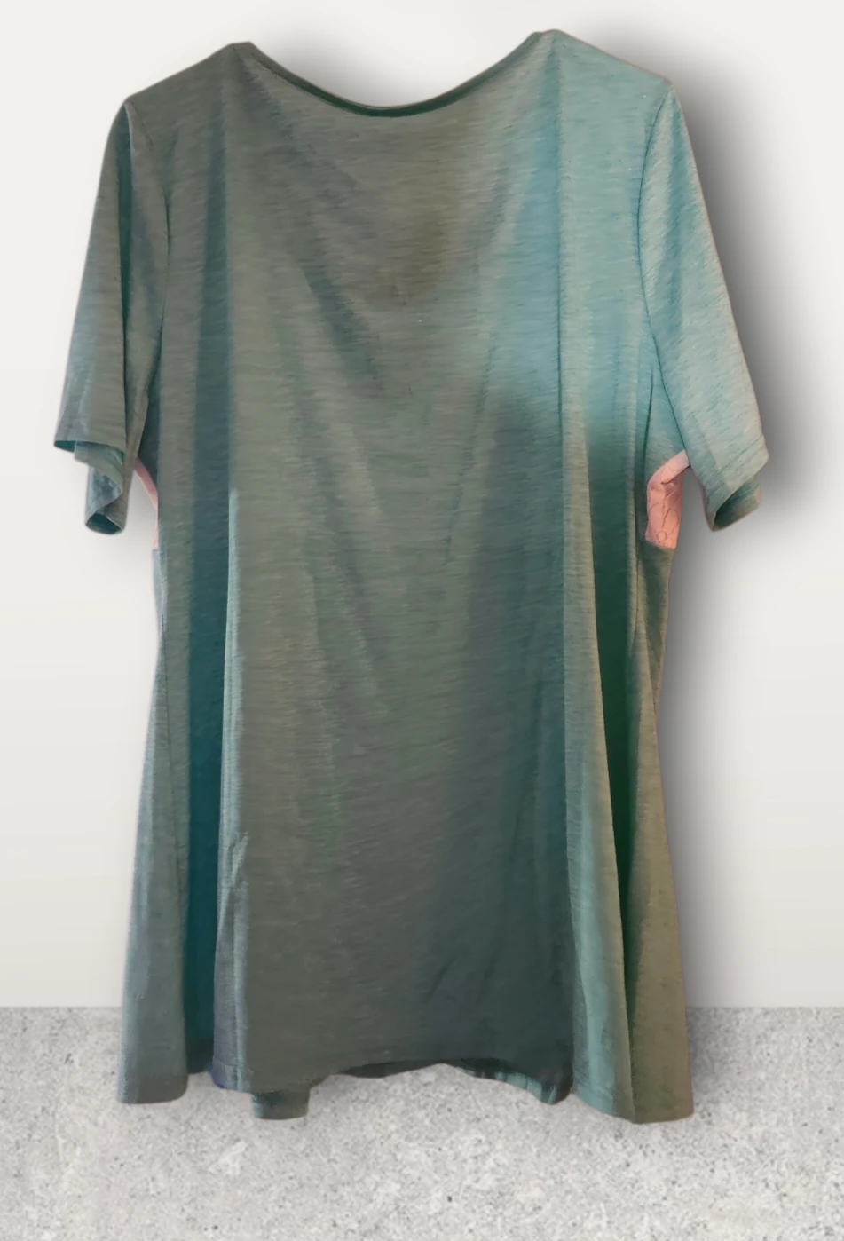 Rosegal Plus Size 3X Teal Lace Button Detail Tunic Top - photo 2
