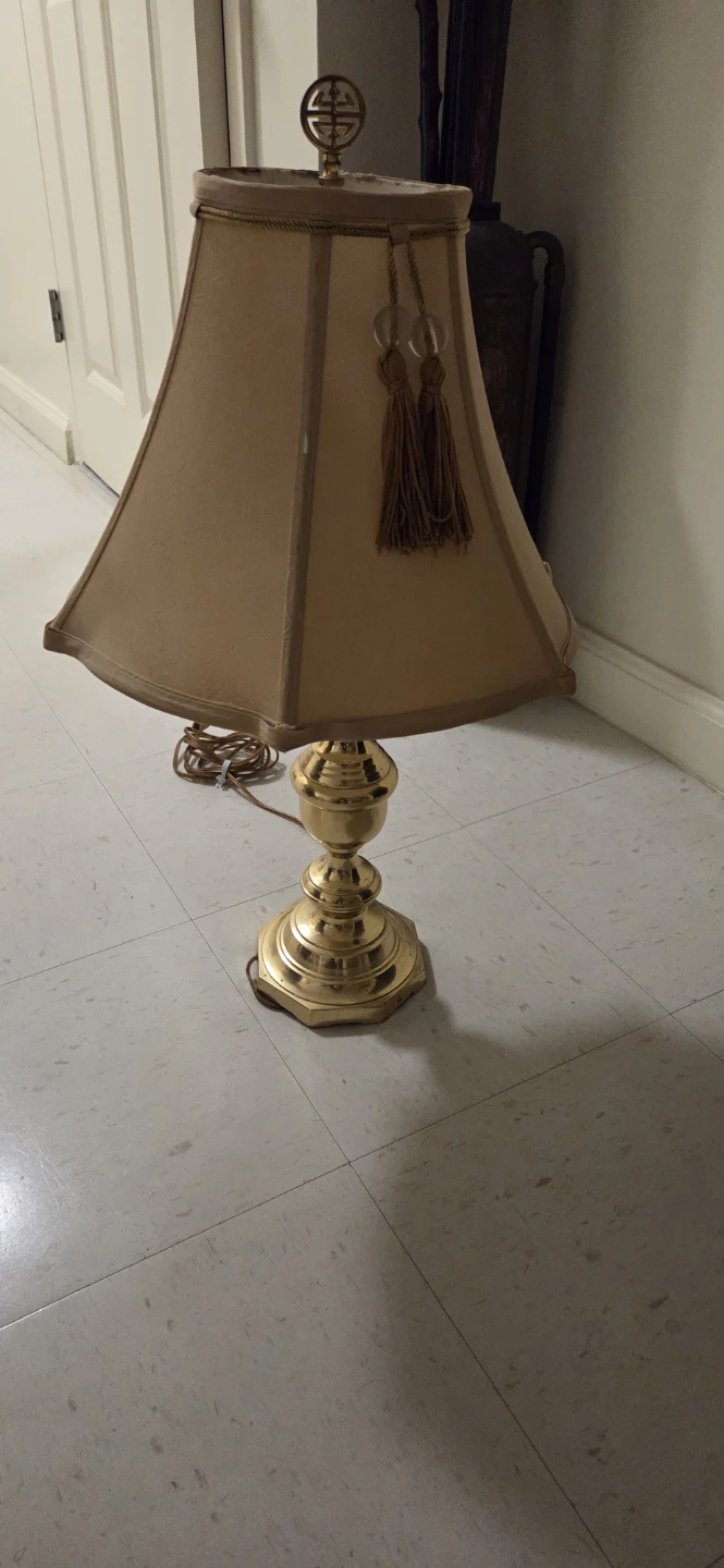 Vintage Stiffle brass lamp , excellent working conditions - photo 4