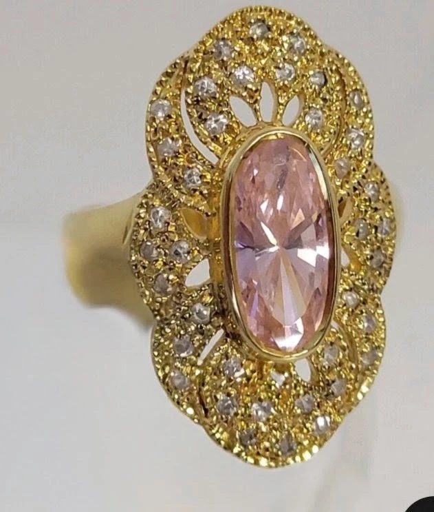Sterling Silver Pink Gemstone Ring - photo 2