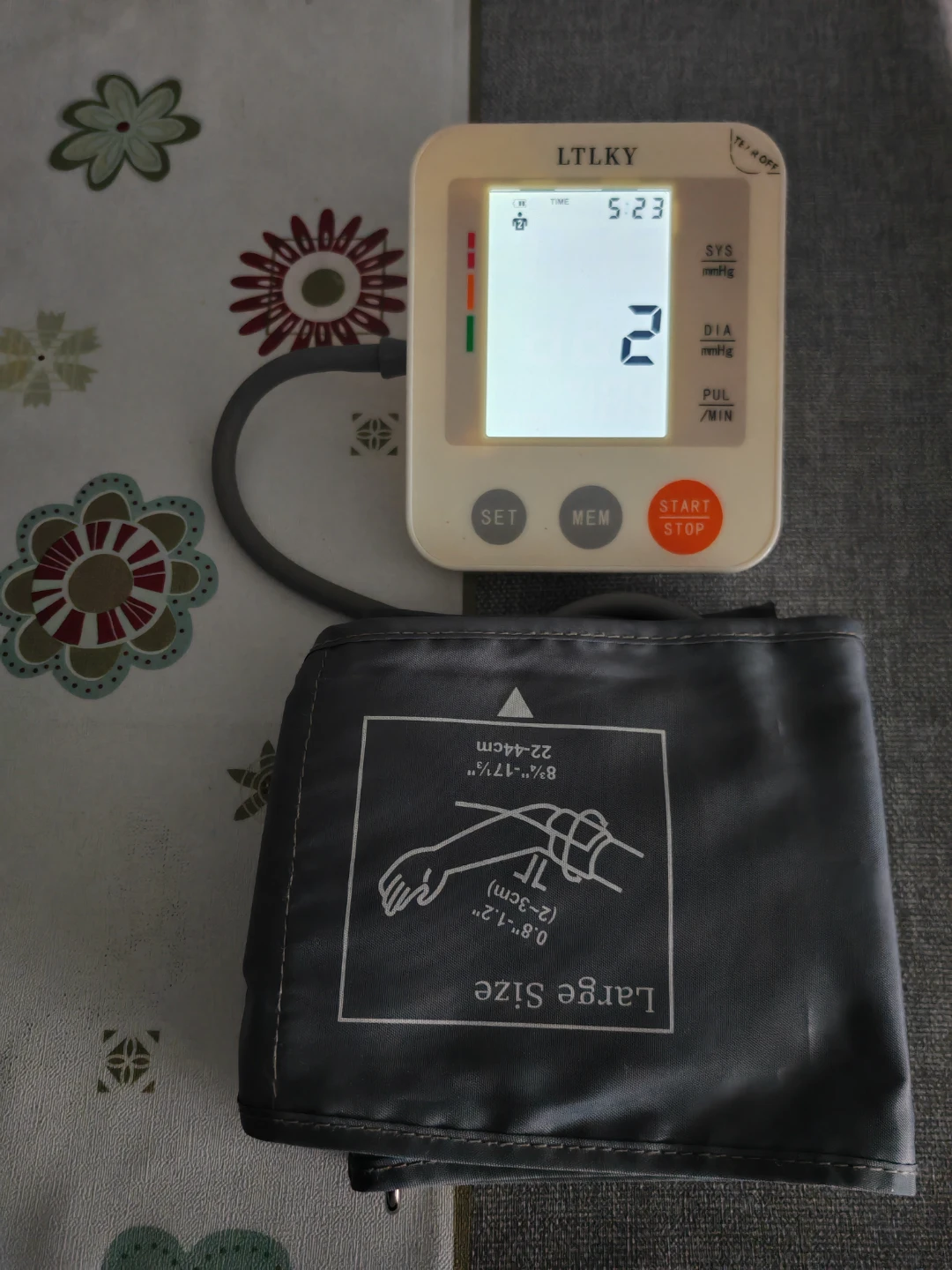 LTLKY Digital Blood Pressure Monitor – Large Cuff (22–44 cm)