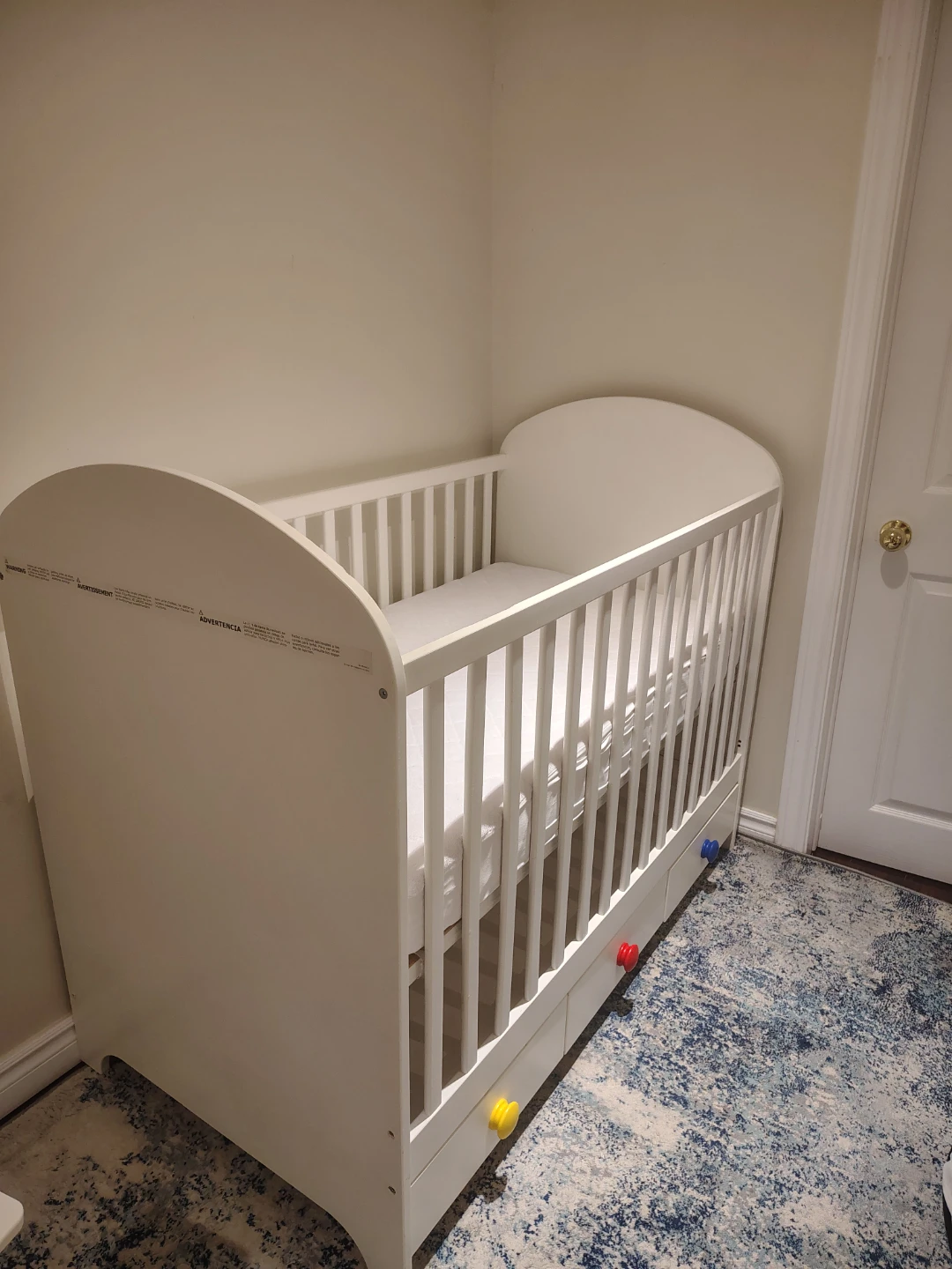 IKEA Gulliver White Crib with Storage Drawers - photo 3