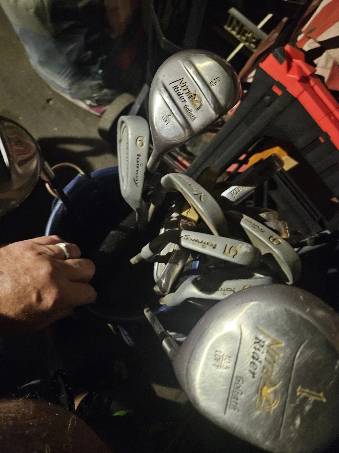 Mixed Set of Golf Clubs with Bag