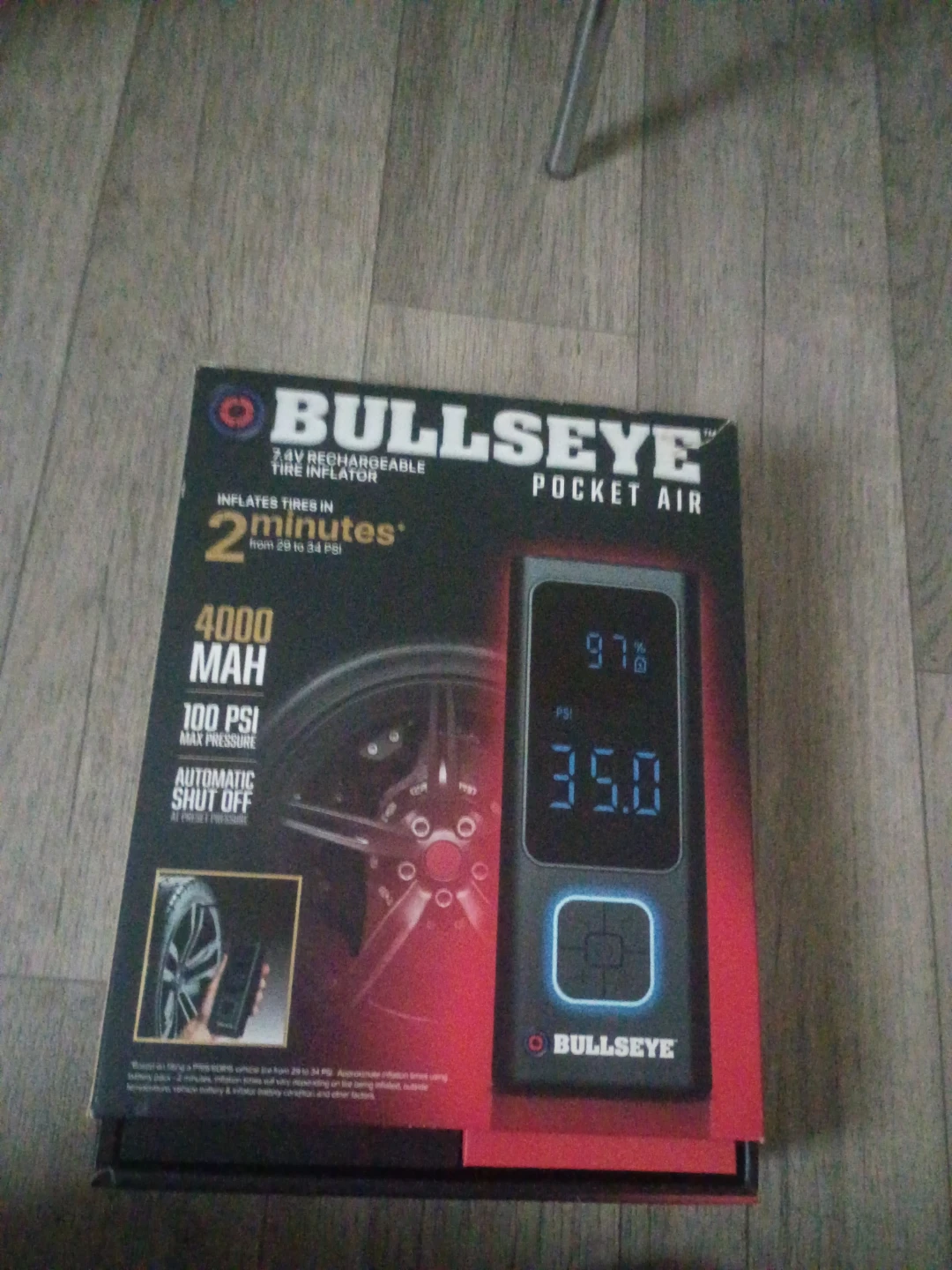 Bullseye Pocket Air 24V Rechargeable Tire Inflator