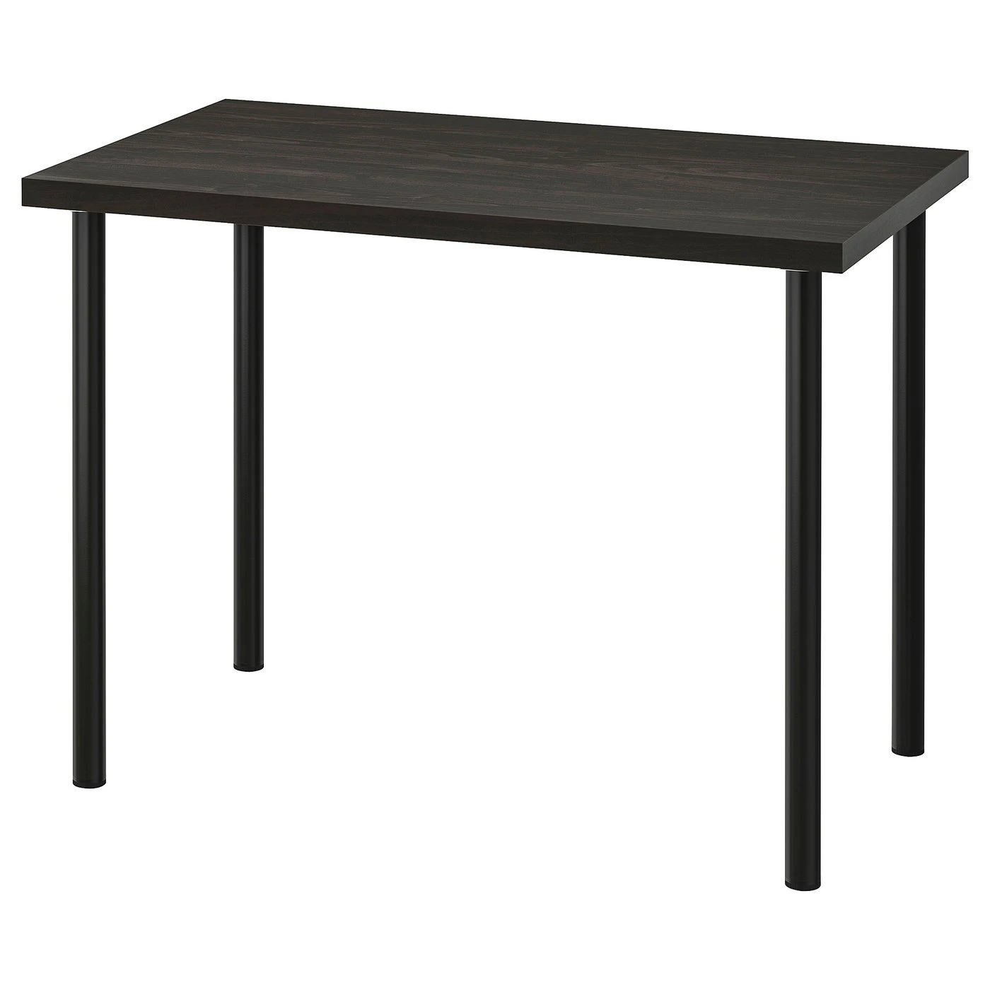 IKEA Black Desk & Wood Dresser & Leather Rolling Chair - photo 3