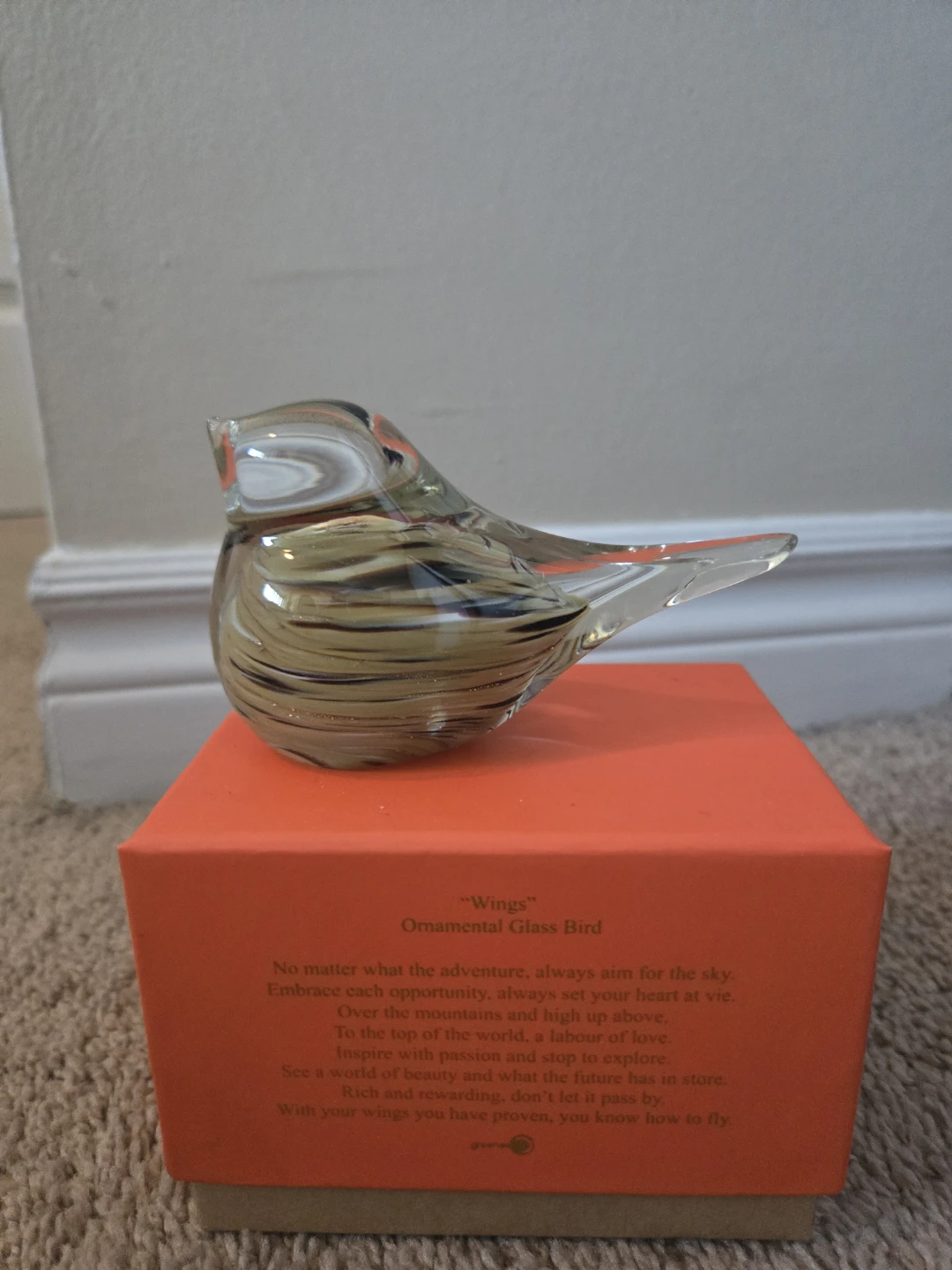 "Wings" Ornamental Glass Bird - photo 2