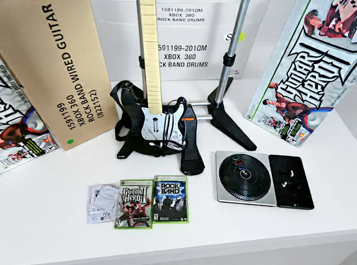 Xbox 360 Rock Band and Guitar Hero Bundle - photo 2