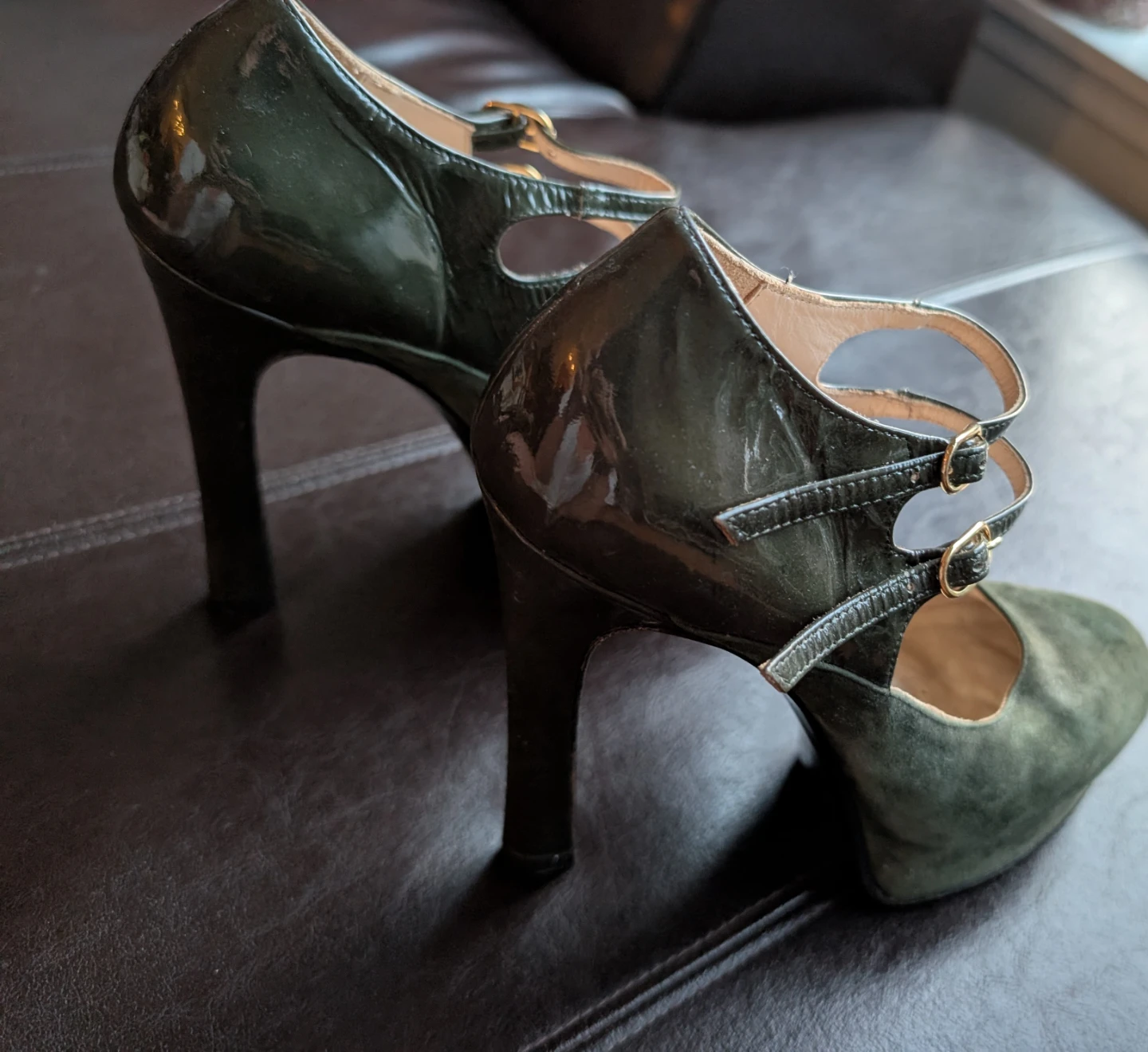 Giorgio Sella Green Platform Heels Size 37 - photo 3
