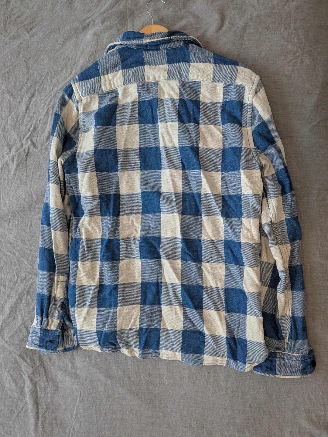 Levi's Plaid Button-Up Shirt - Blue & Cream - photo 3