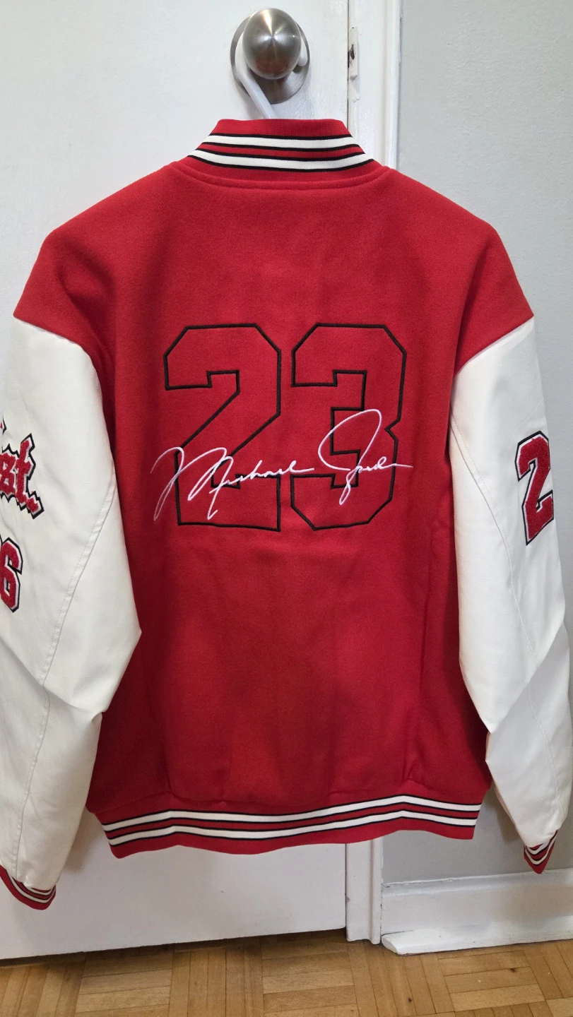 Chicago Bulls Michael Jordan #23 Varsity Letterman Jacket L *new - photo 2