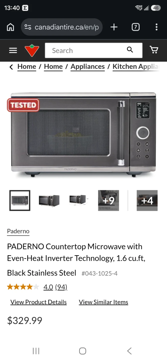 Paderno 1.6 cu. ft. Microwave Oven with Even-Heat Inverter - photo 4