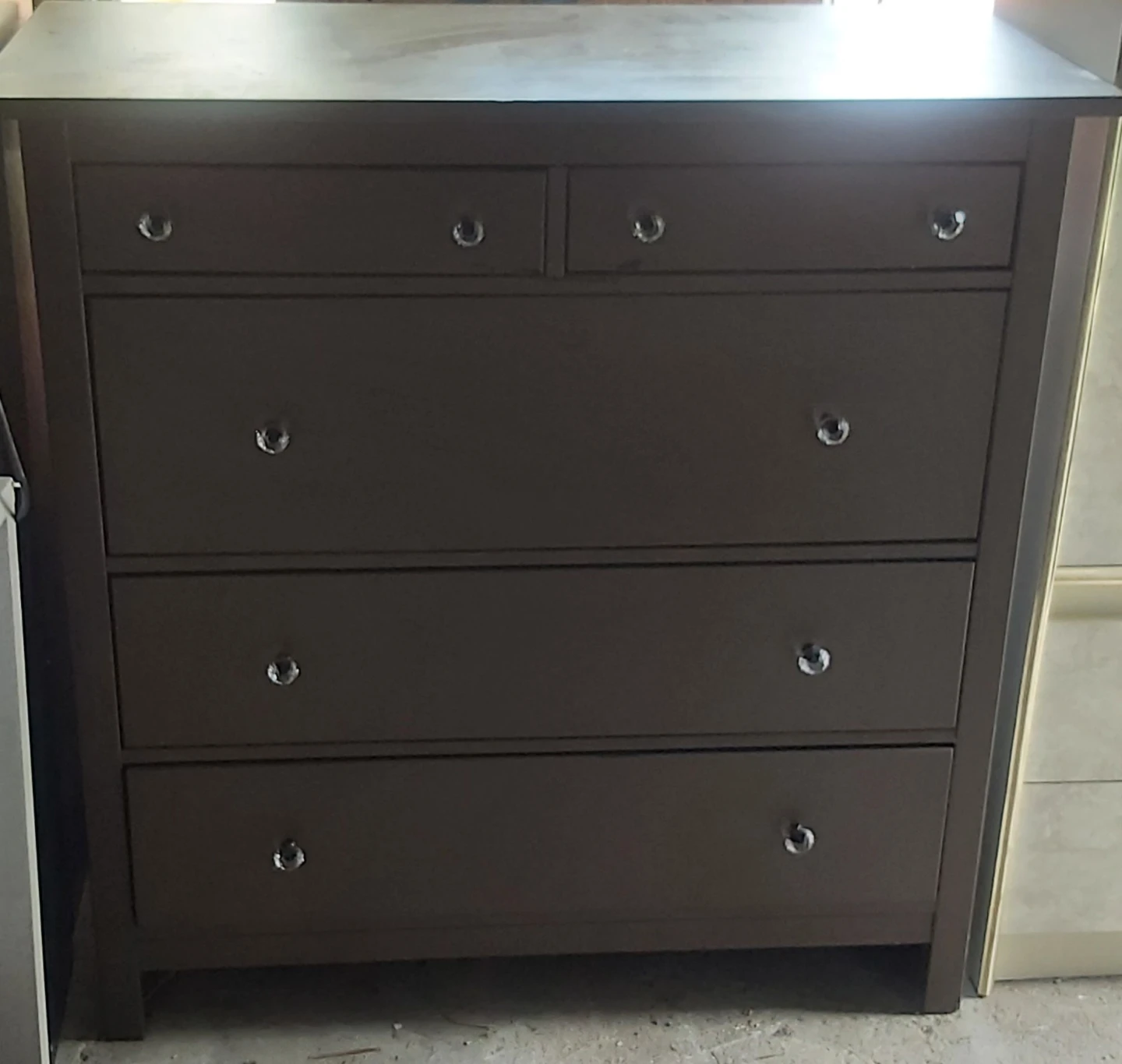 Dark Brown Dresser with 6 Drawers - photo 2