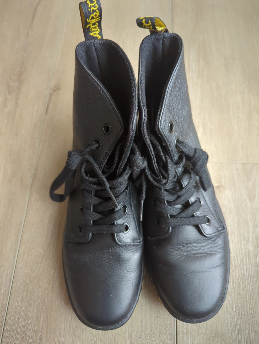 Dr. Martens Black Leather Lace-Up Boots