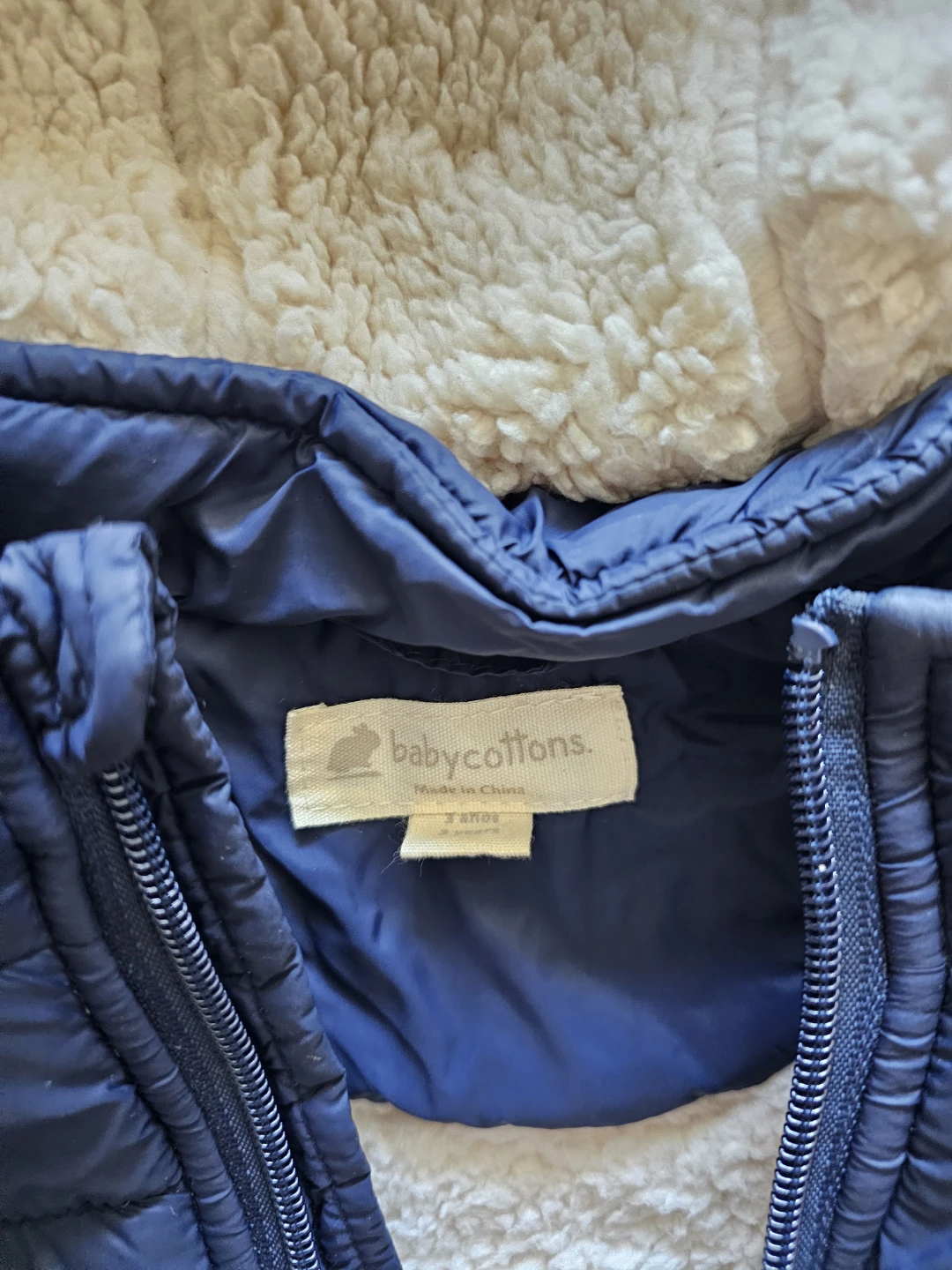 Babycottonts Blue Puffer Vest Jacket 3 Years - photo 3