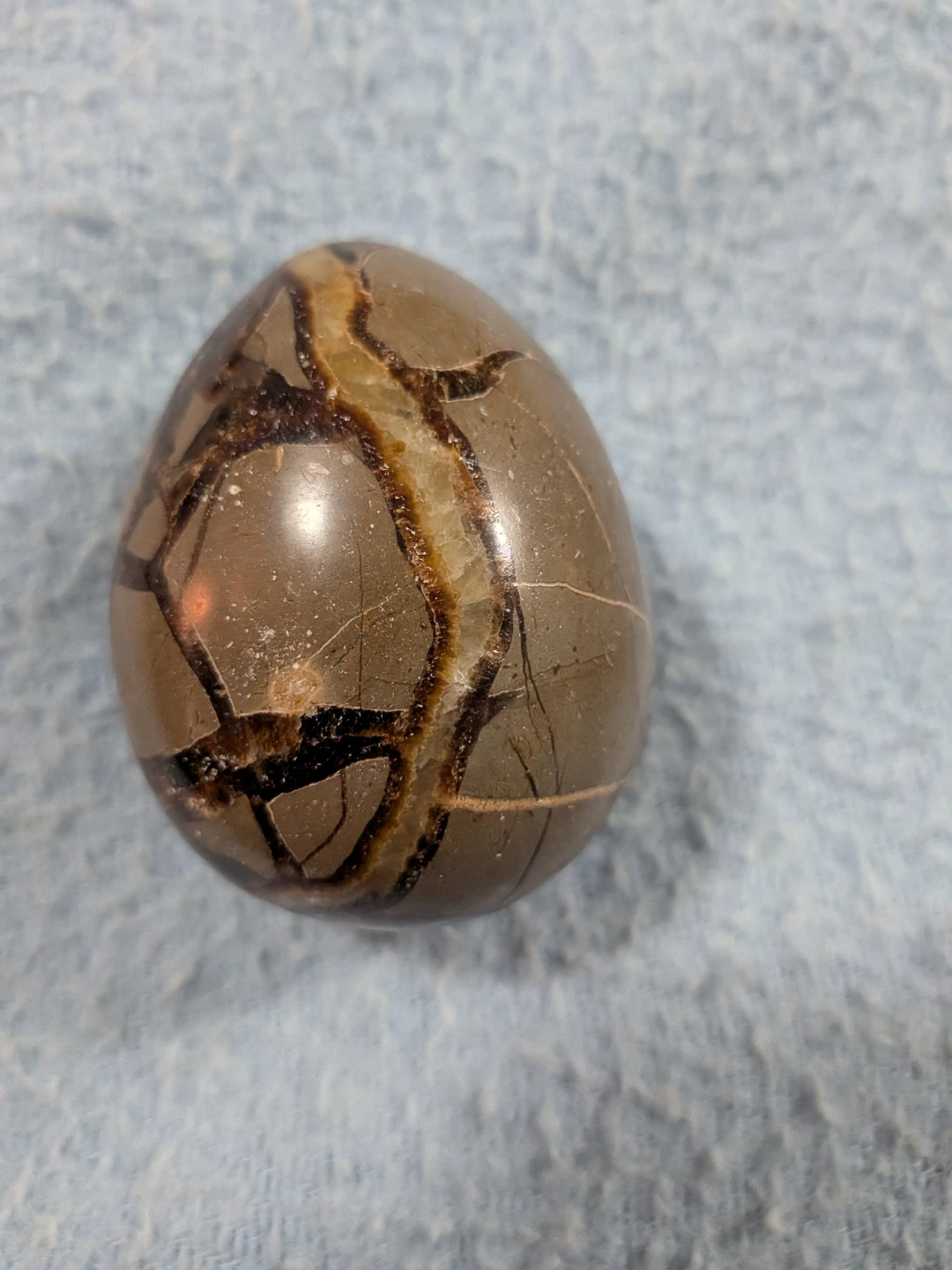Polished Septarian Stone Egg.  300 grams.