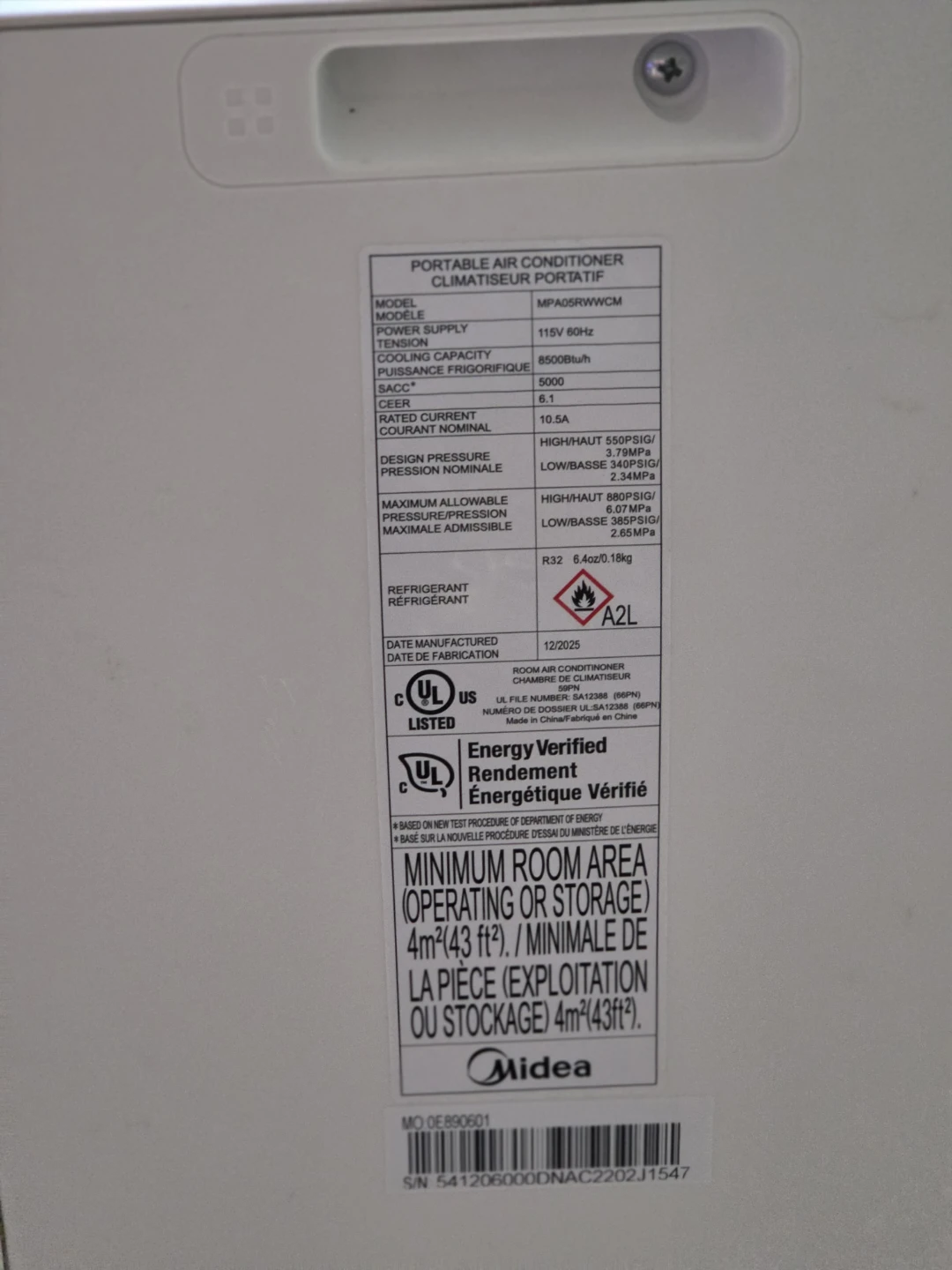Midea Portable Air Conditioner - photo 2