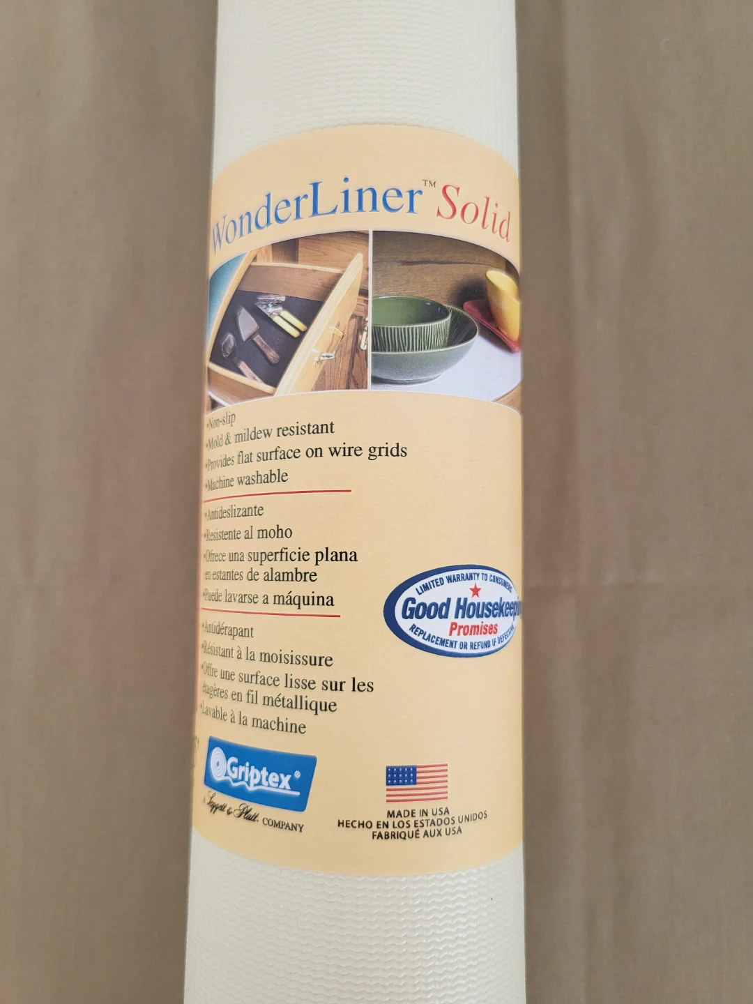 WonderLiner Solid Shelf Liner 16" x 5'