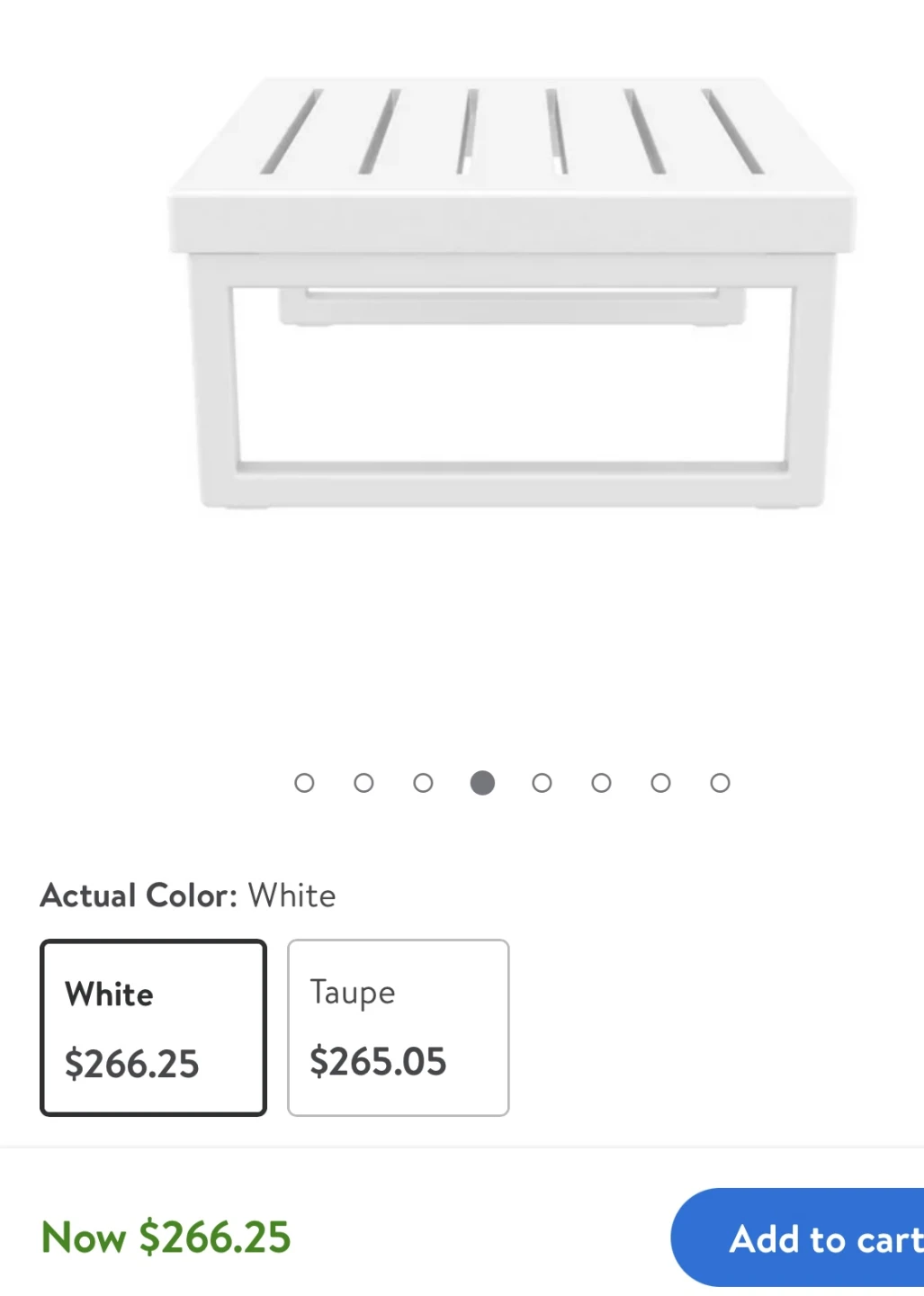 White Patio Side Table - photo 2