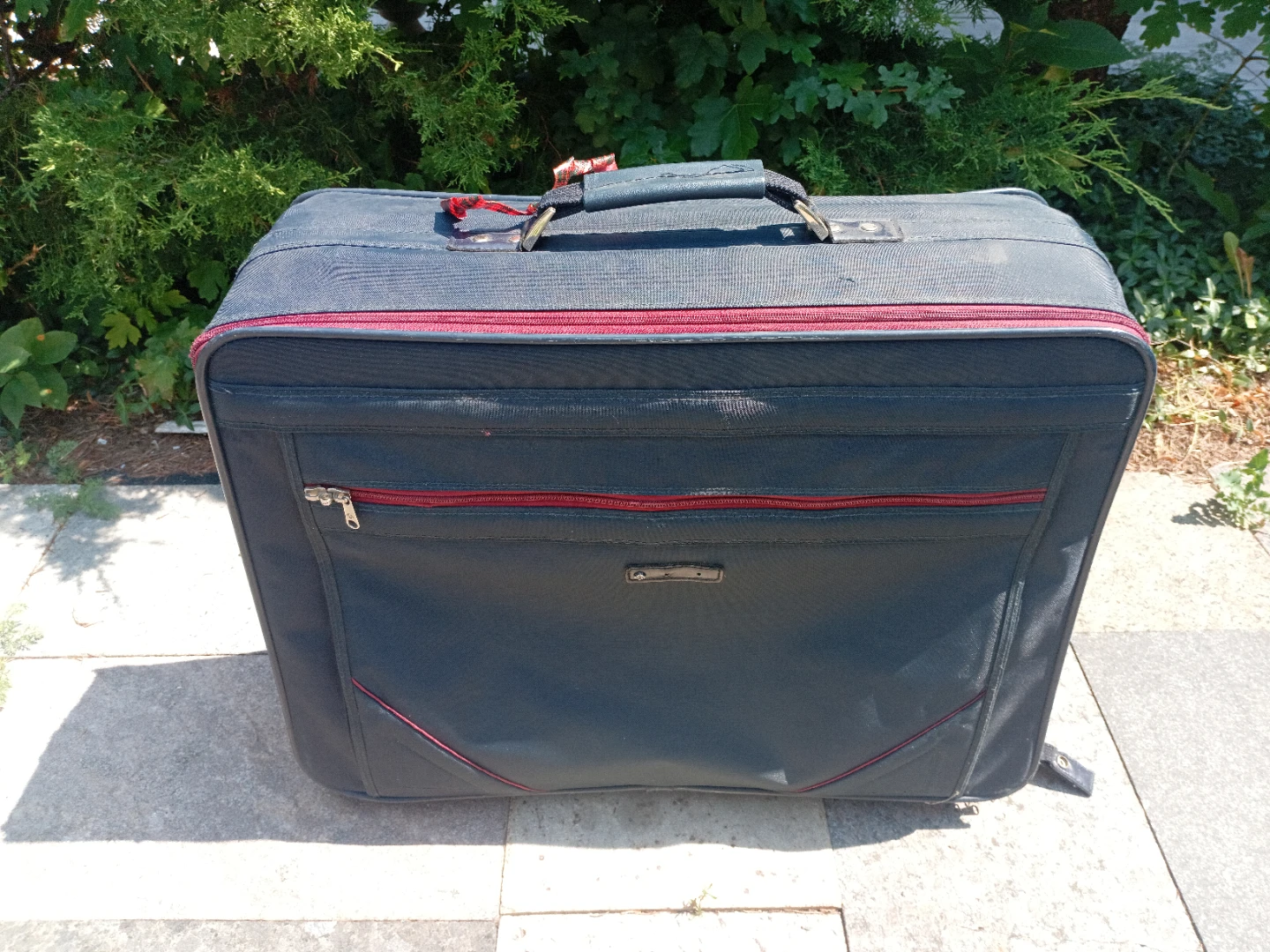 Dark Grey Suitcase with Red Trim - photo 5