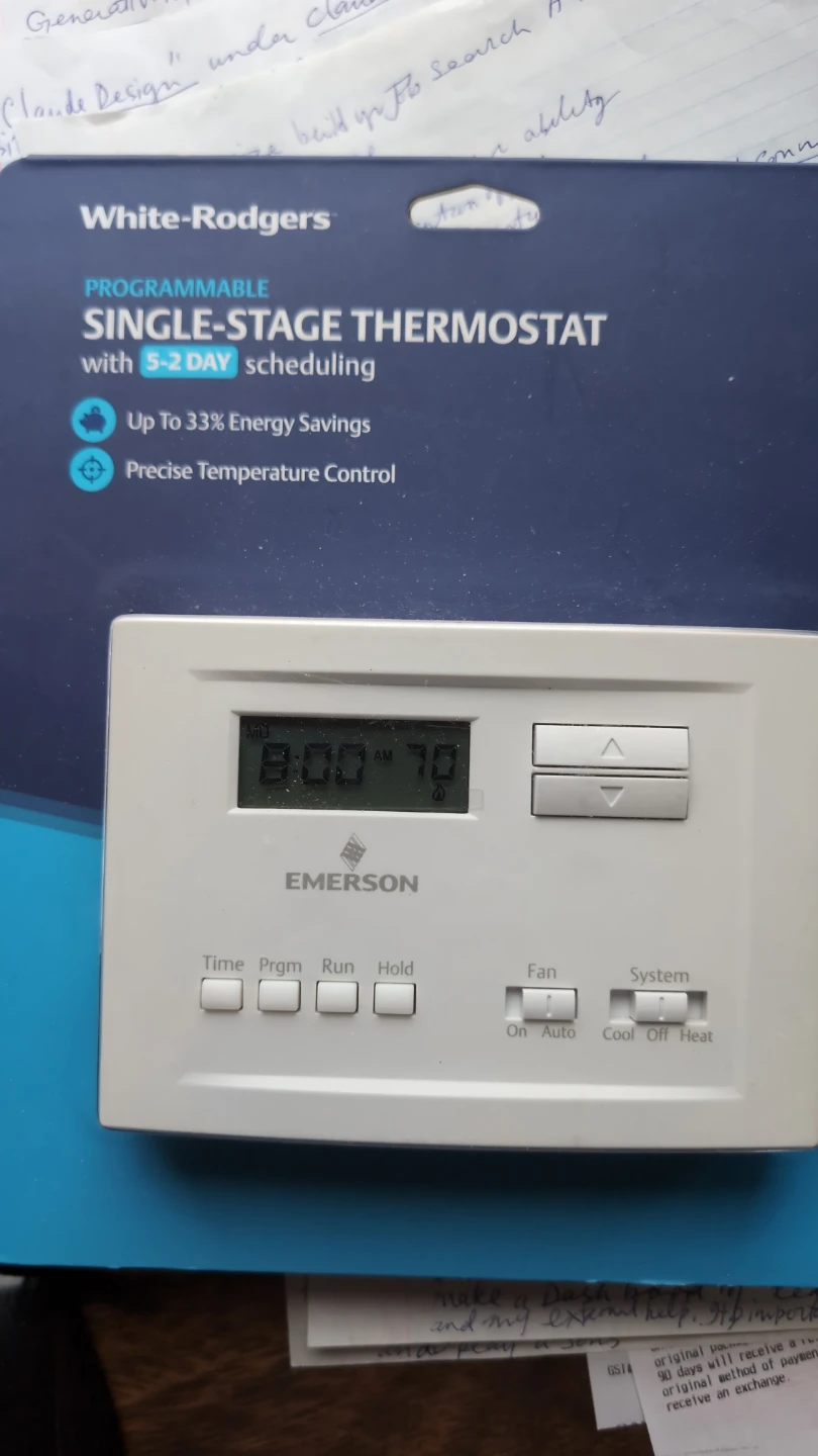 White-Rodgers Programmable Single-Stage Thermostat