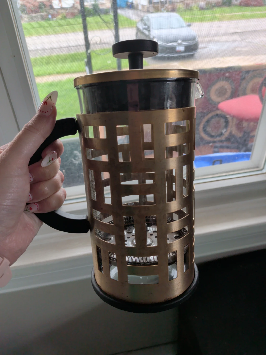 Brass and Glass French Press