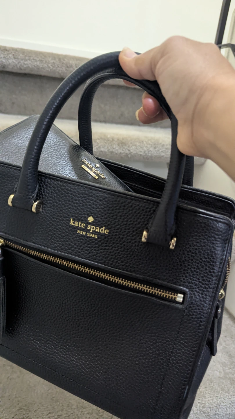 Kate Spade Black Leather Handbag and Wallet Set - photo 2