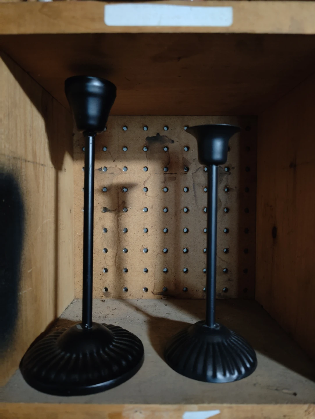 Set of 2 Black Candlesticks