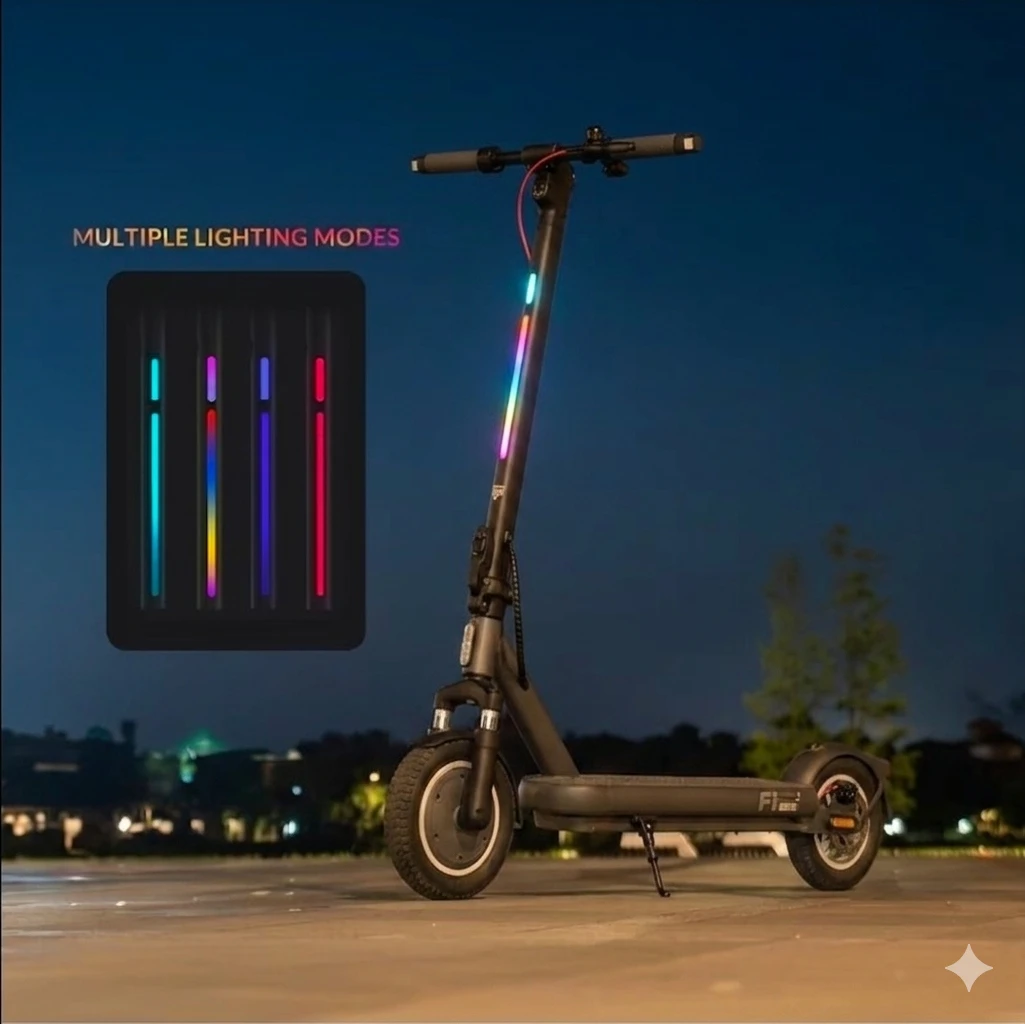 Electric Scooter with Multiple Lighting Modes