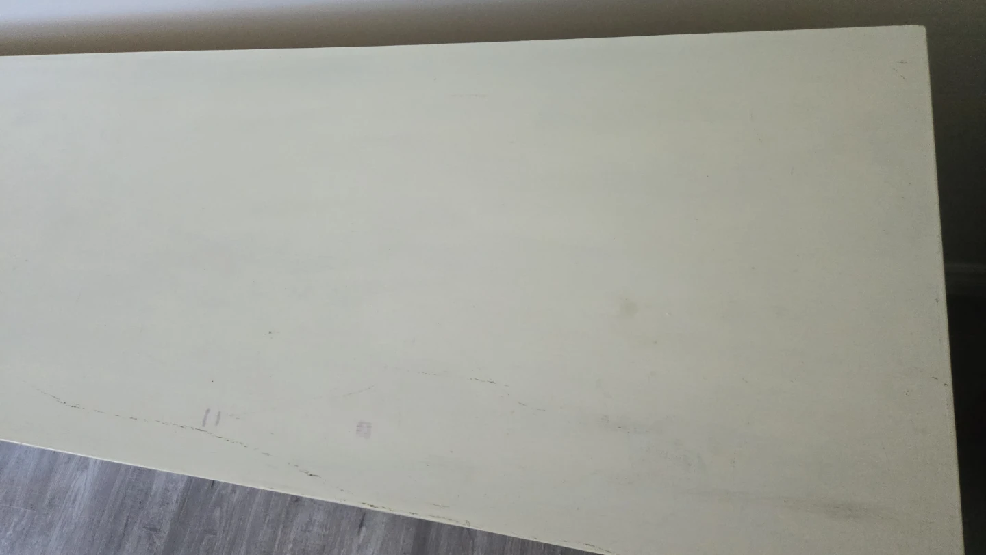 White Media Console with 3 Drawers and Shelves - photo 3